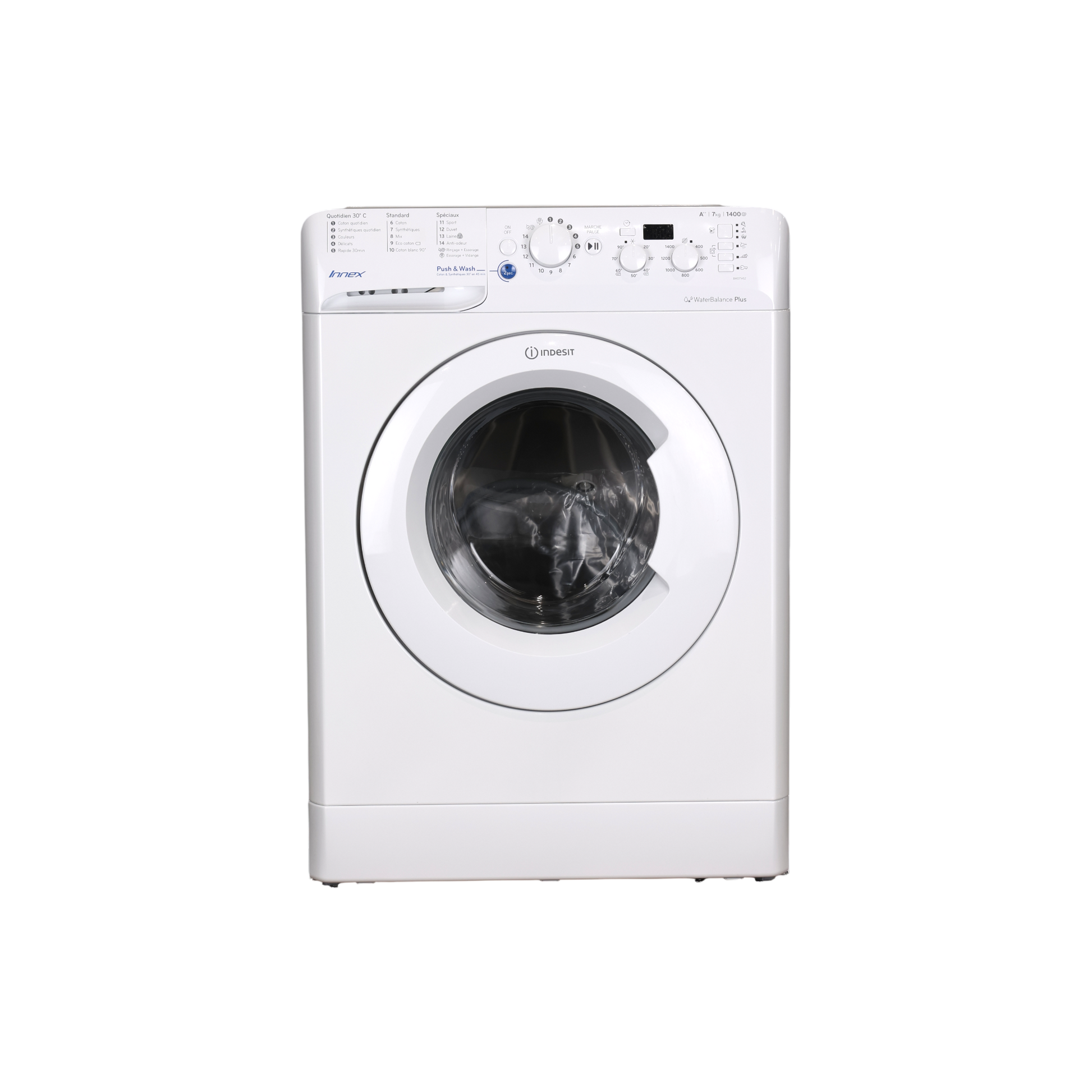Lave-Linge Hublot 7 kg Reconditionné INDESIT BWD 71452 W FR : vue de face