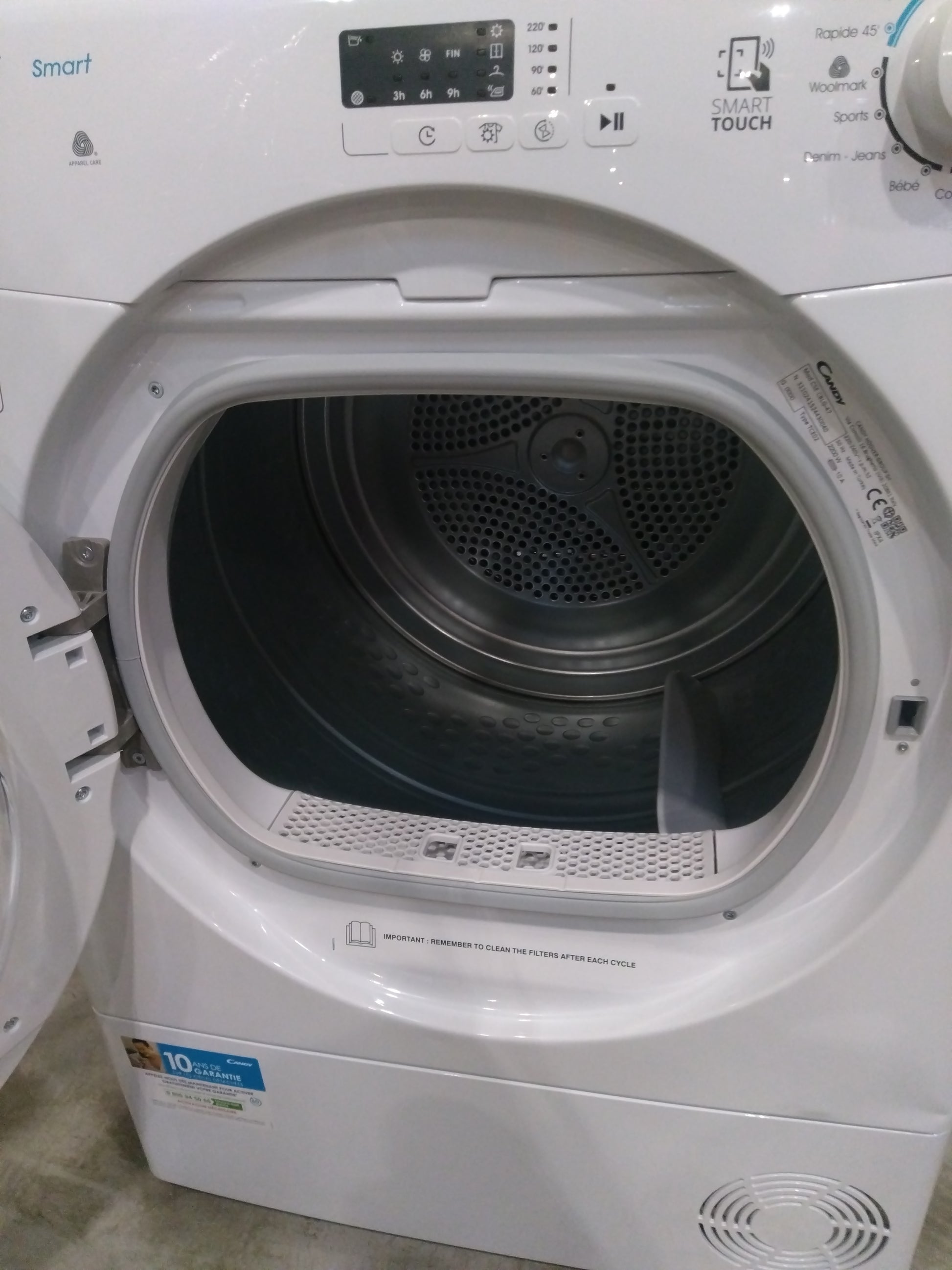 Seche-Linge Condensation 8 kg Reconditionné CANDY CSEC8LG-47 : détails