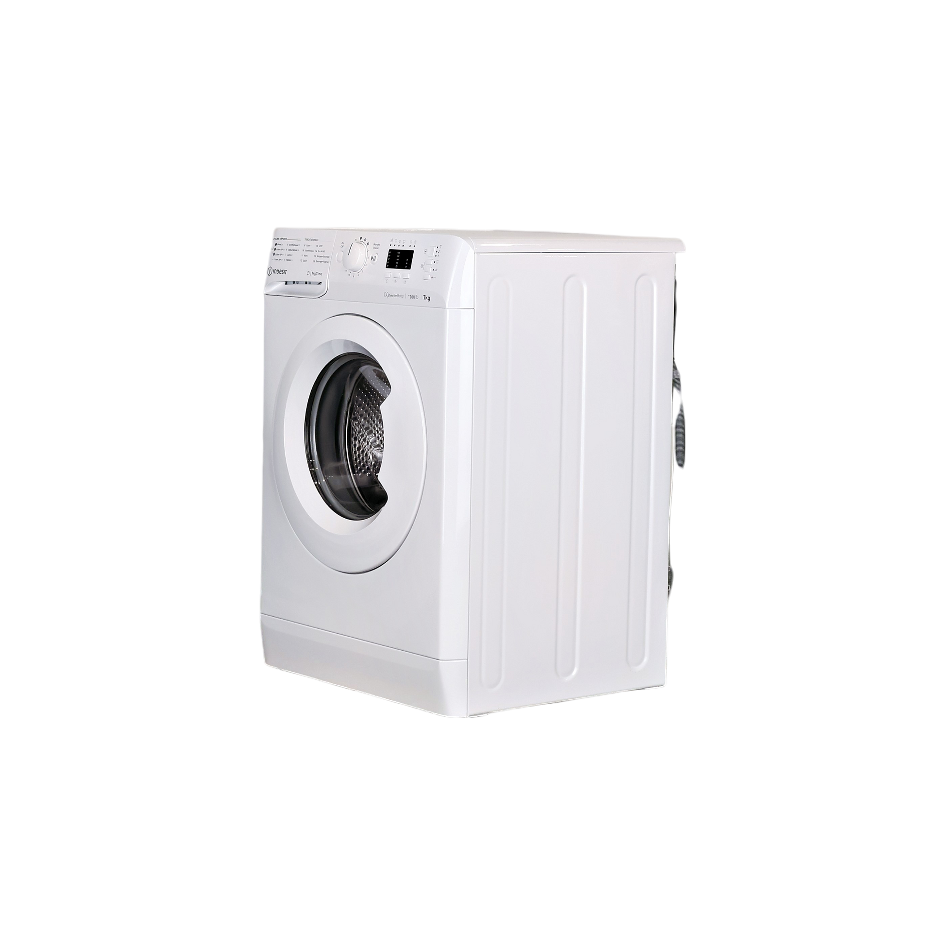Lave-Linge Hublot 7 kg Reconditionné INDESIT MTWA71296WFR : vue du côté gauche