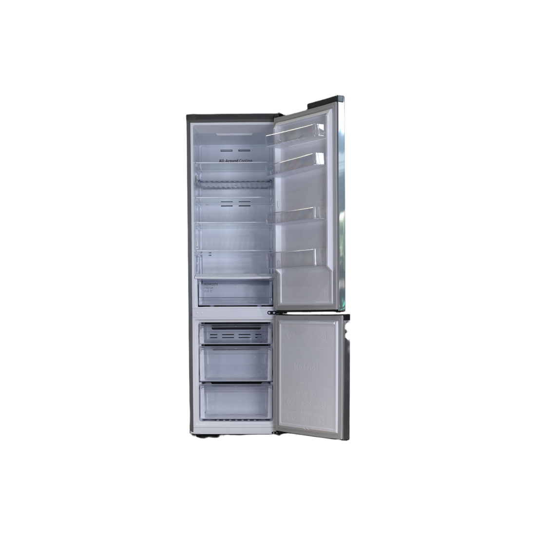 Réfrigérateur Avec Congélateur 390 L Reconditionné SAMSUNG RB38C672ESA : vue de l'intérieur