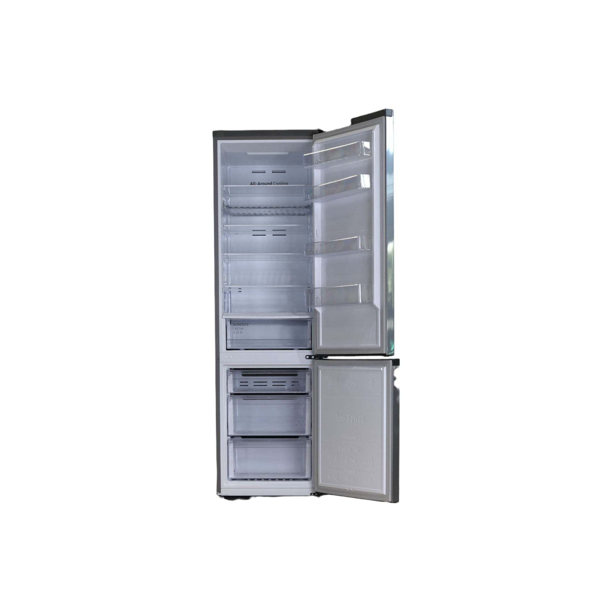 Réfrigérateur Avec Congélateur 390 L Reconditionné SAMSUNG RB38C672ESA : vue de l'intérieur