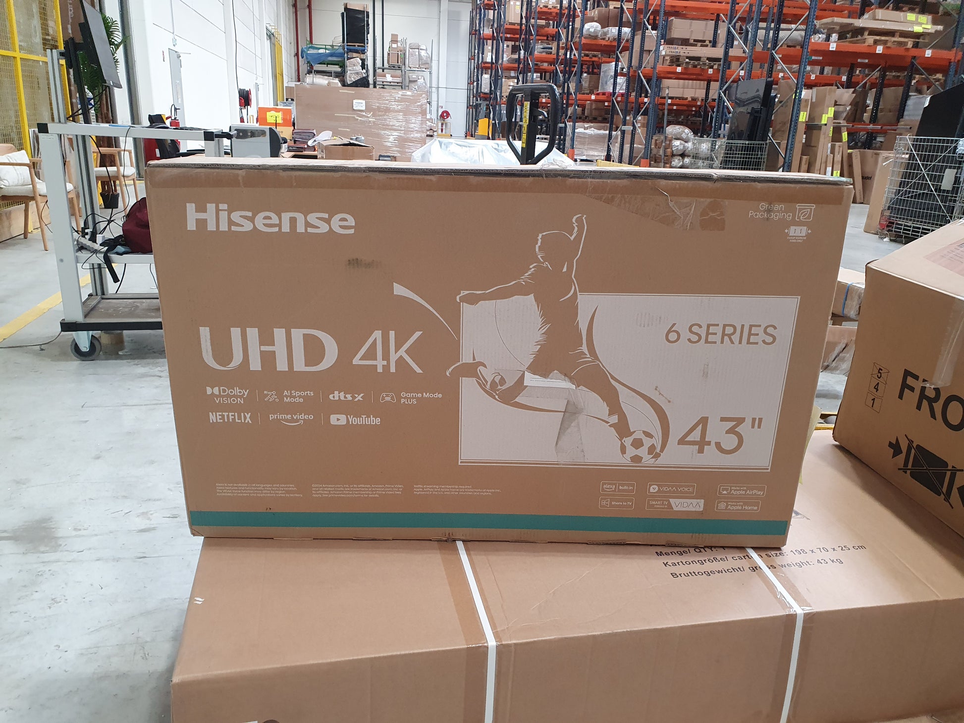 Téléviseur Led  Reconditionné HISENSE 43A6N 108 CM (43") : détails