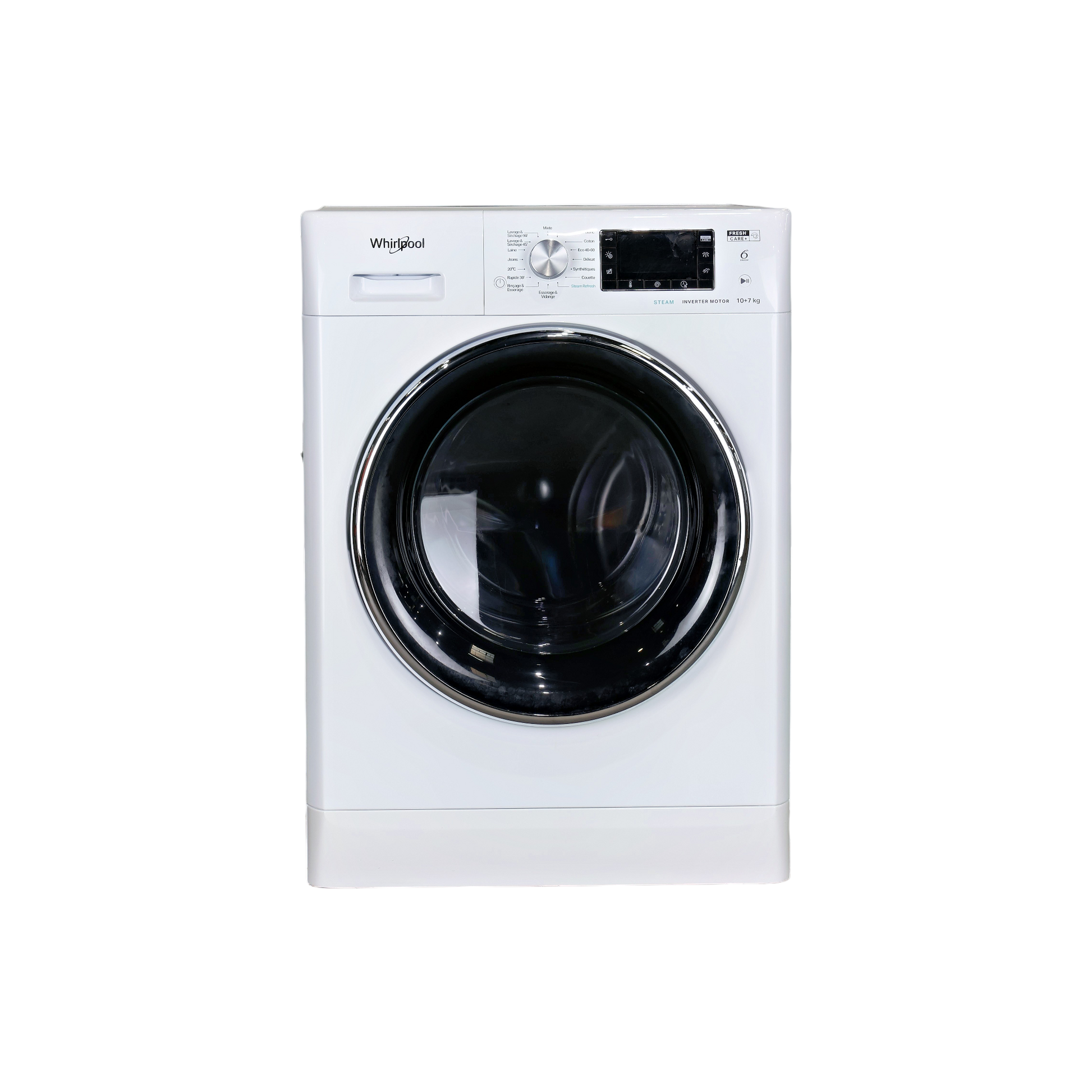 Lave-Linge Sechant 10 kg Reconditionné WHIRLPOOL FFWDD1074269BCVFR : vue de face