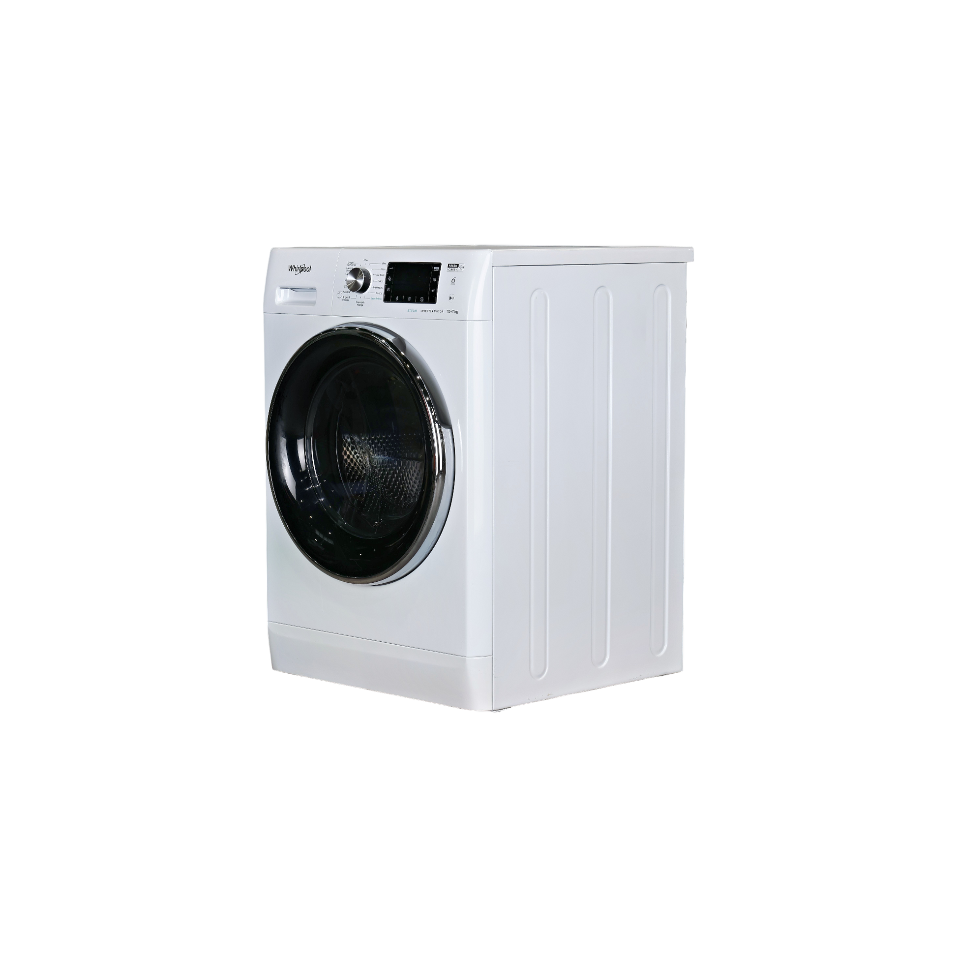 Lave-Linge Sechant 10 kg Reconditionné WHIRLPOOL FFWDD1074269BCVFR : vue du côté gauche
