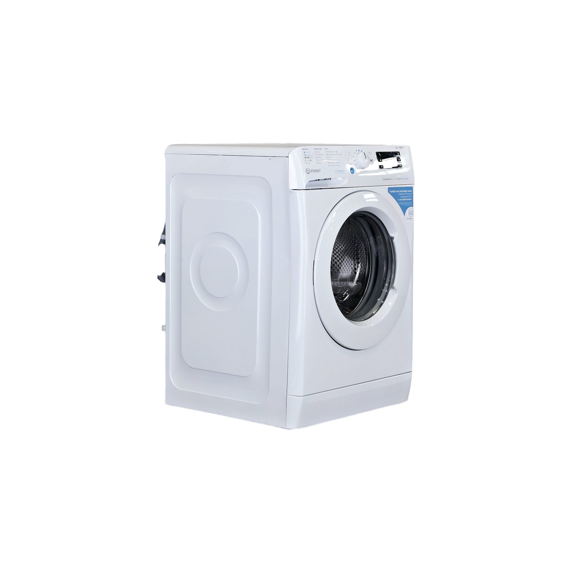 Lave-Linge Hublot 8 kg Reconditionné INDESIT BWE81496XWVFR : vue du côté droit