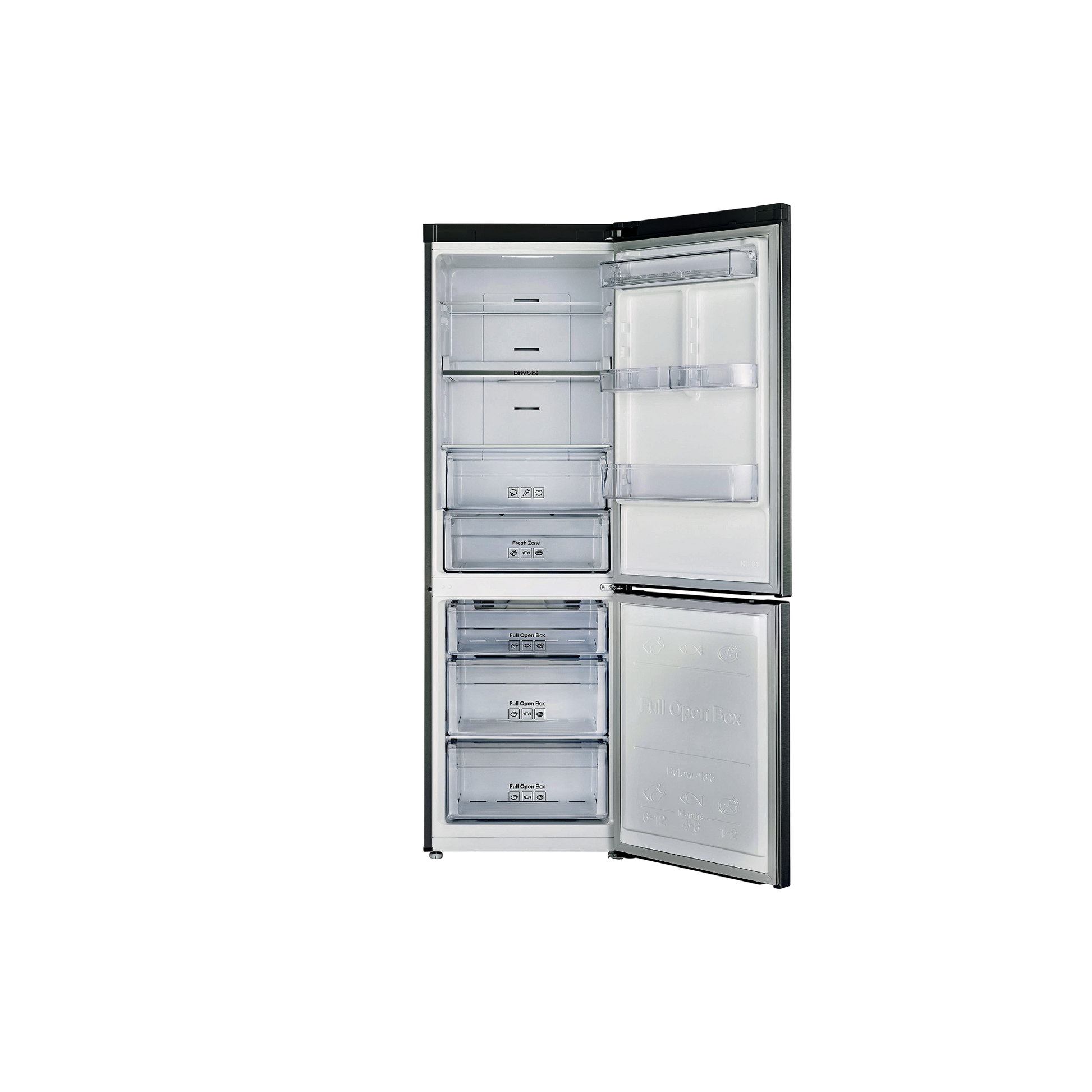 Réfrigérateur Avec Congélateur 328 L Reconditionné SAMSUNG RB33J3205SA : vue du côté gauche