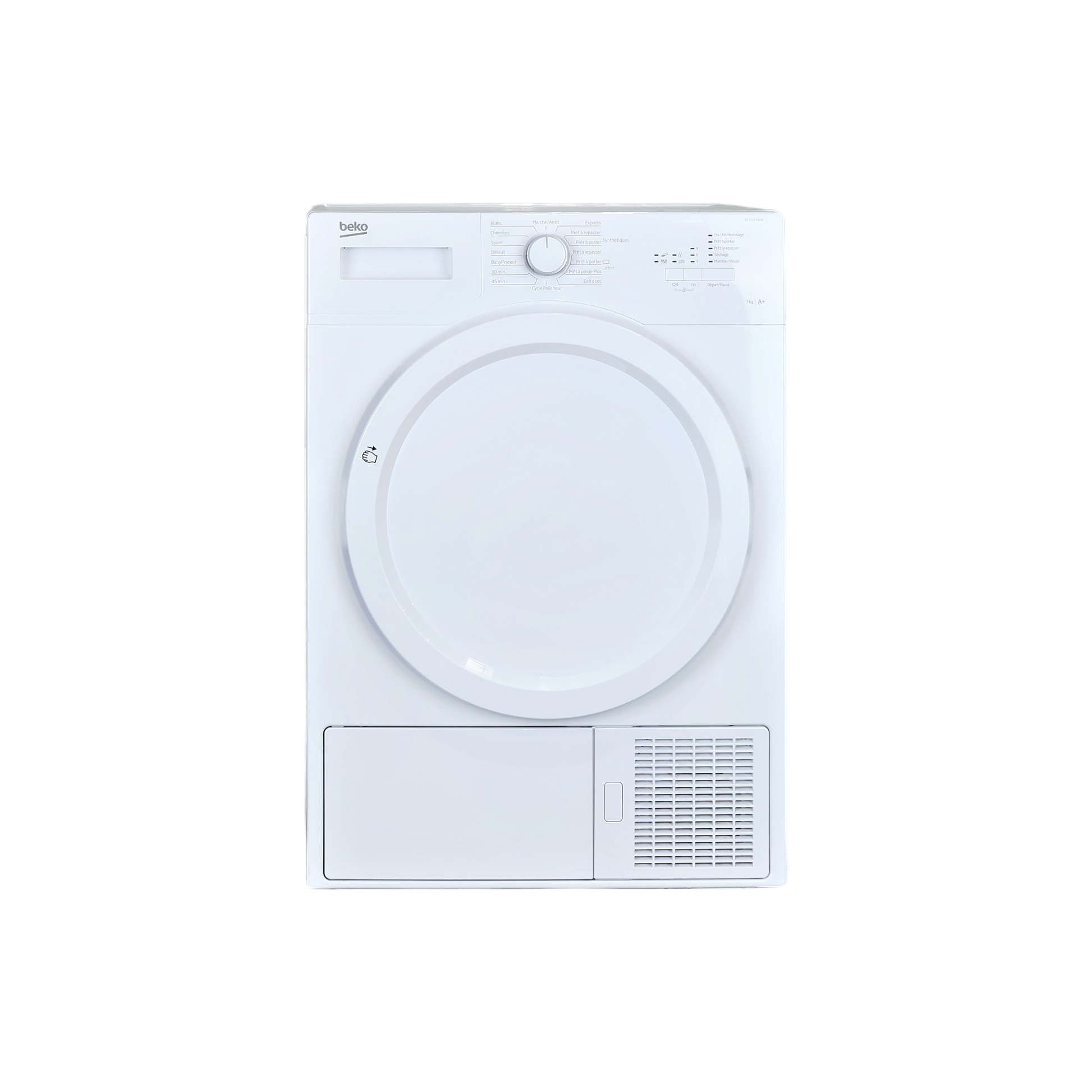 Seche-Linge Pompe À Chaleur 7 kg Reconditionné BEKO DS7331PA0W : vue de face