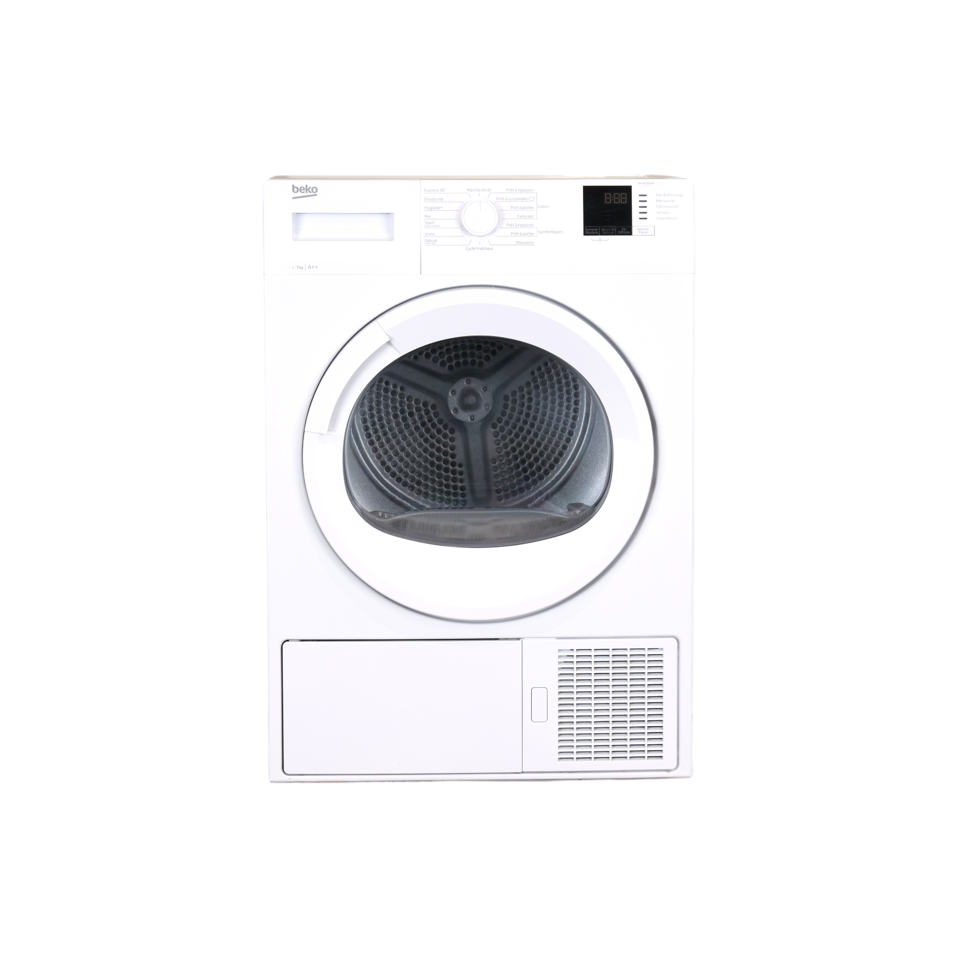 Seche-Linge Pompe À Chaleur 7 kg Reconditionné BEKO DM7412GA0W : vue de face