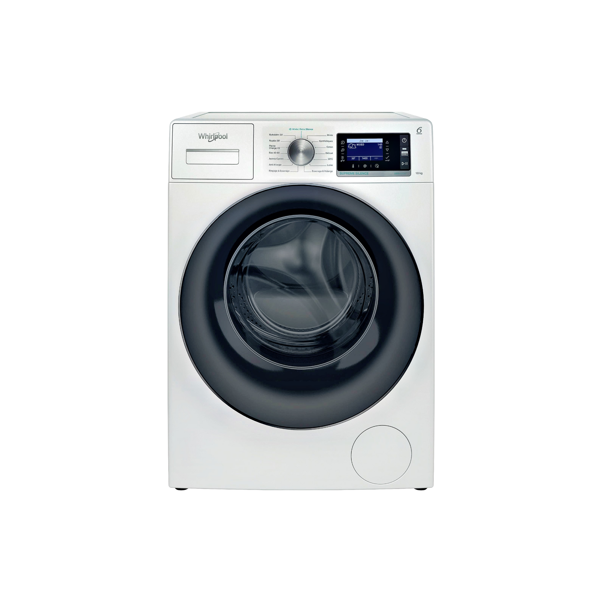 Lave-Linge Hublot 10 kg Reconditionné WHIRLPOOL W608FR : vue de face
