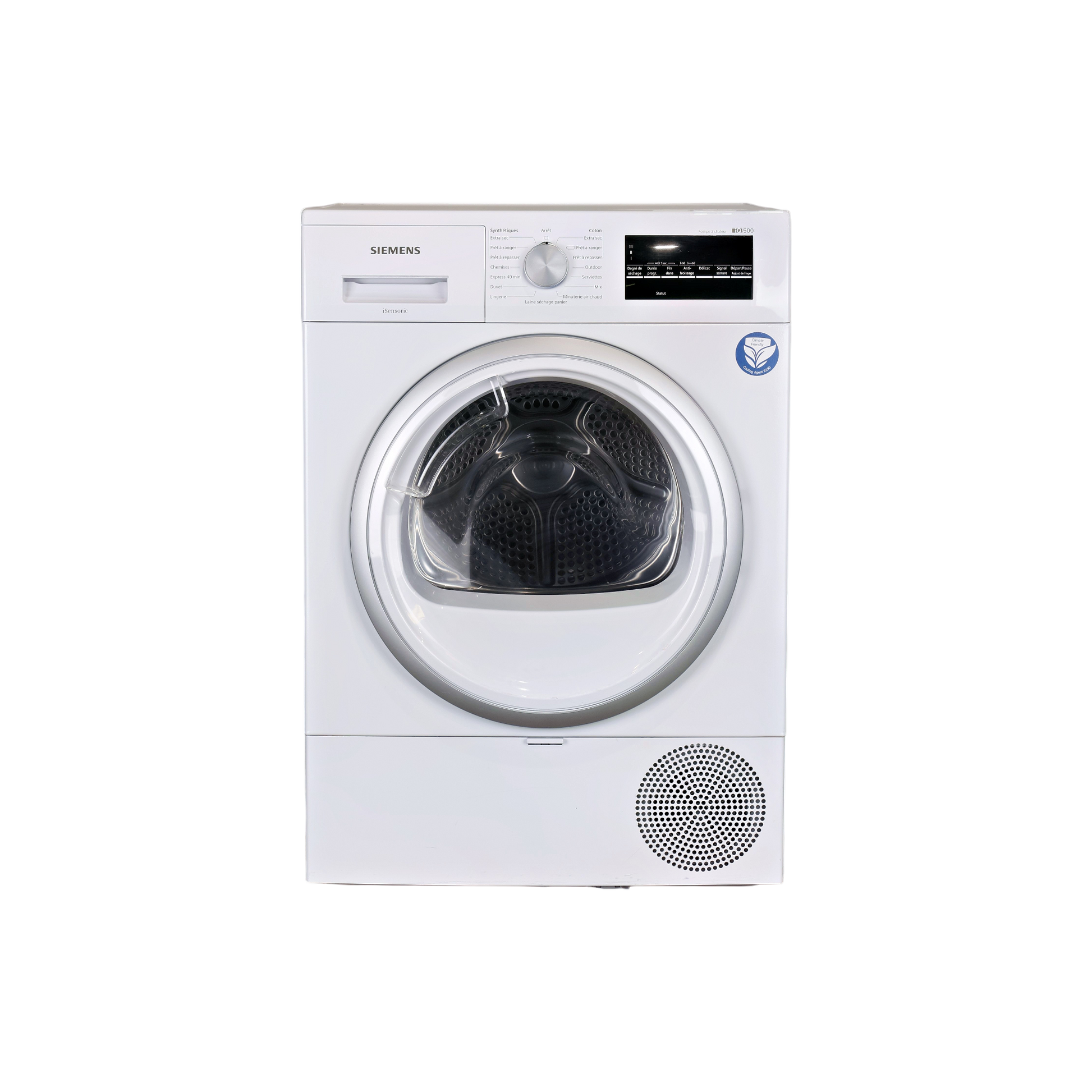 Seche-Linge Pompe À Chaleur 8 kg Reconditionné SIEMENS WT47RT08FF : vue de face