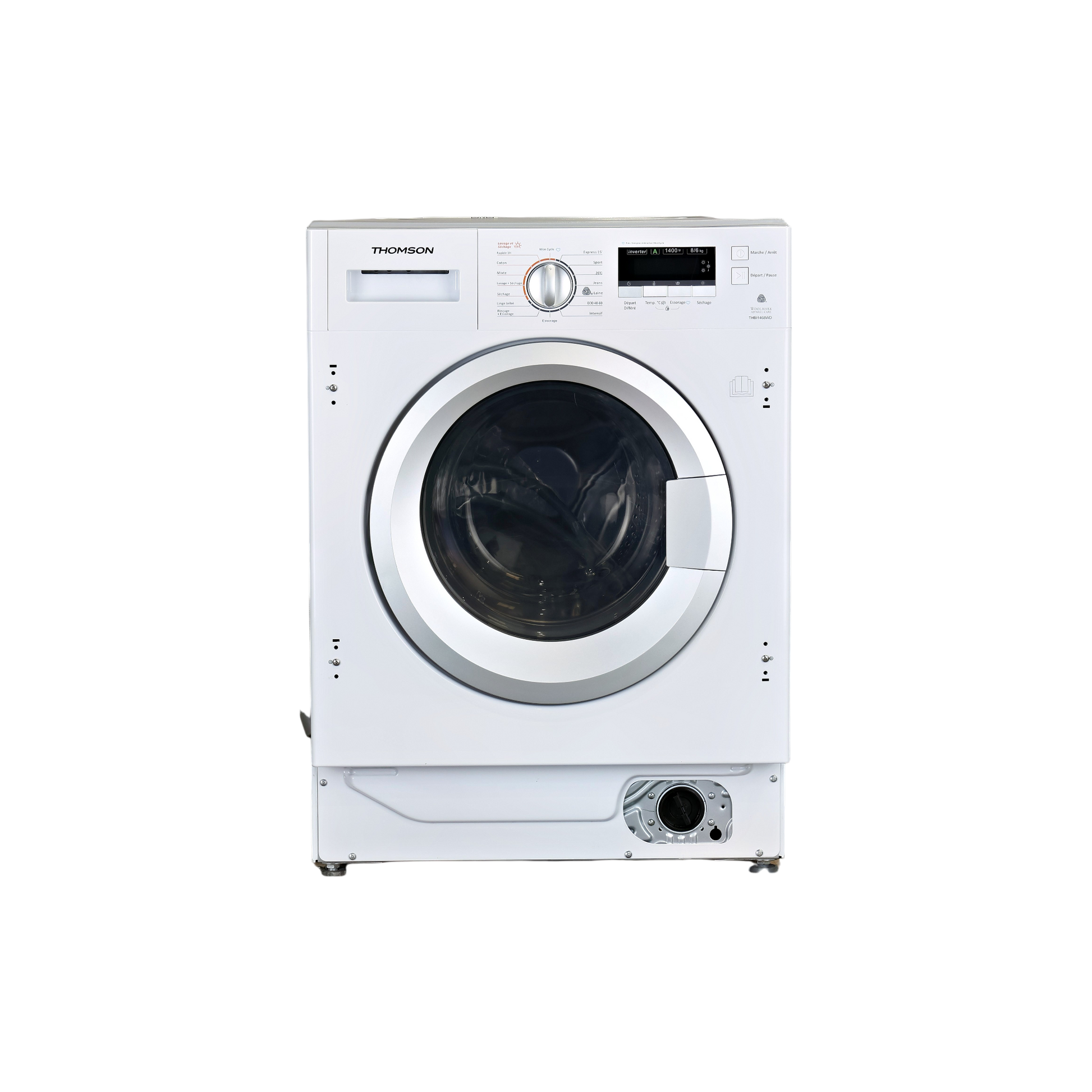 Lave-Linge Sechant 8 kg Reconditionné THOMSON THBI1468WD : vue de face