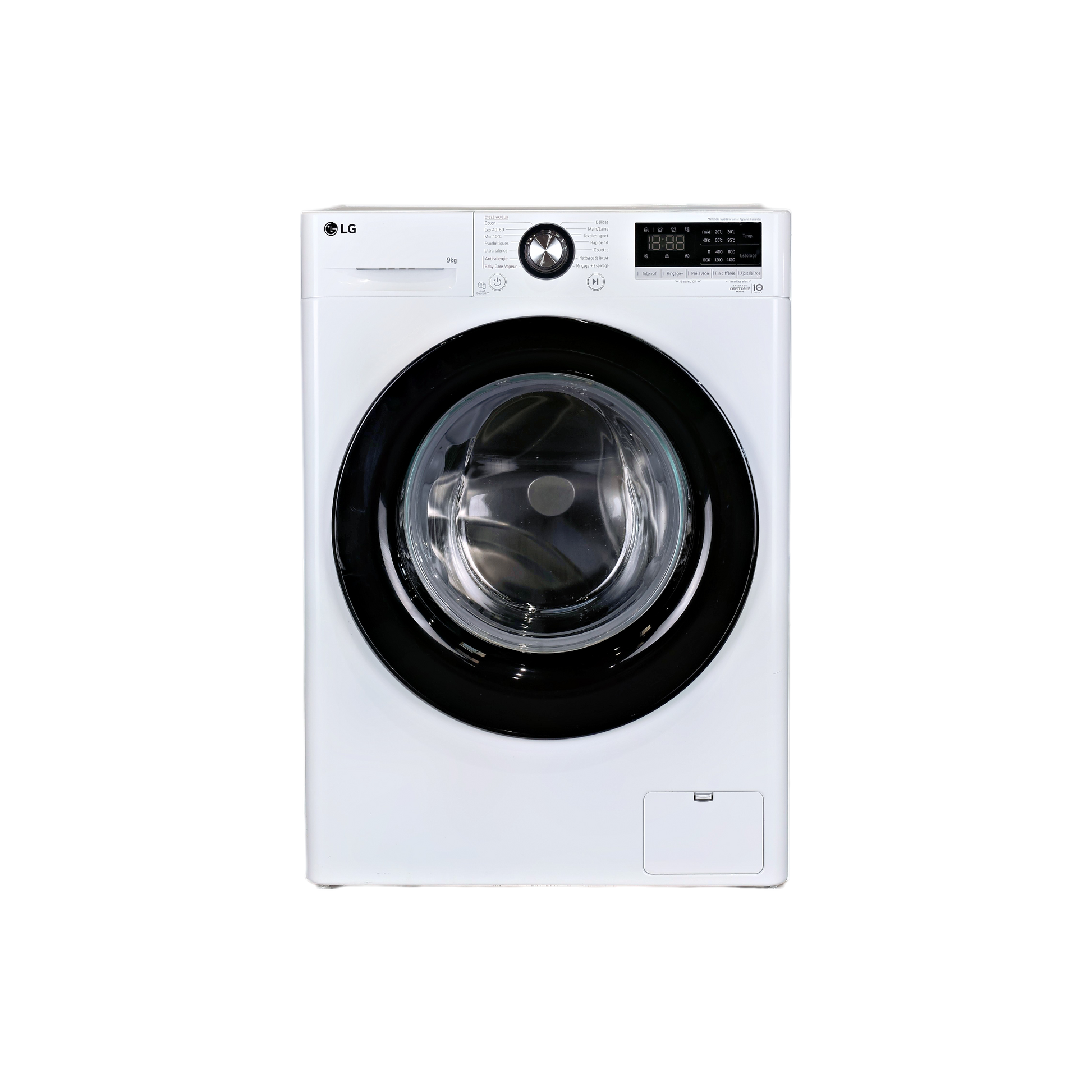 Lave-Linge Hublot 9 kg Reconditionné LG F94V35WHS : vue de face