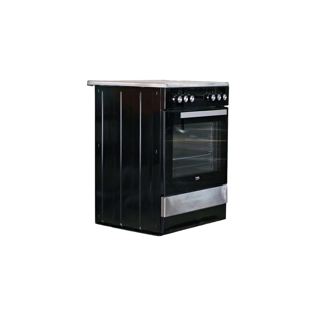 Cuisinière Vitrocéramique  Reconditionné BEKO FSE67301XCS : vue du côté droit