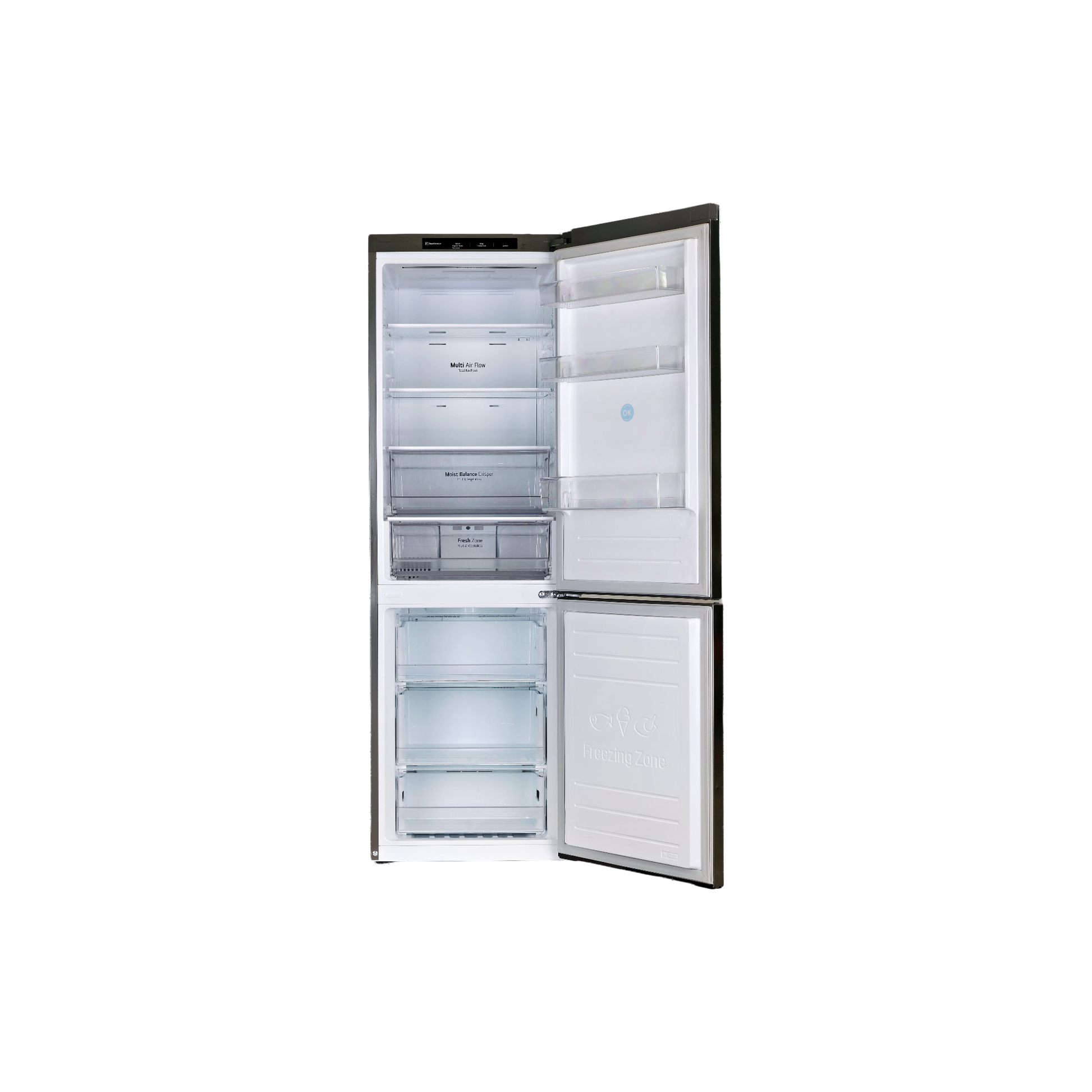 Réfrigérateur Avec Congélateur 341 L Reconditionné LG GBB61PZJEN : vue de l'intérieur