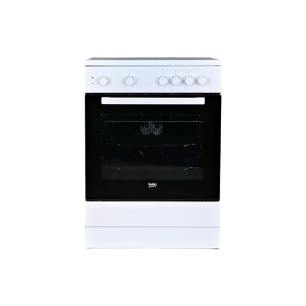 Cuisinière Vitrocéramique  Reconditionné BEKO FSM67010GW : vue de face