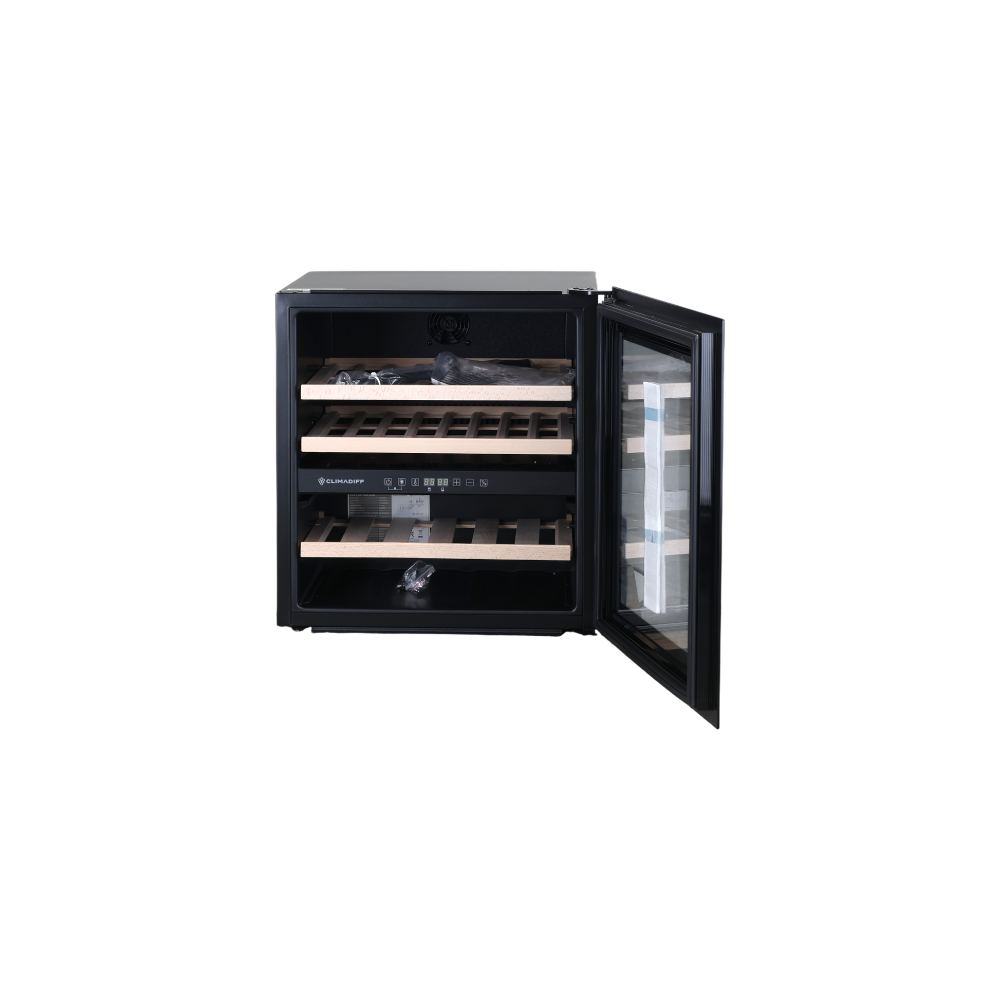 Cave À Vin Encastrable 36 Bouteilles Reconditionné CLIMADIFF CBI40DB1 : vue de l'intérieur