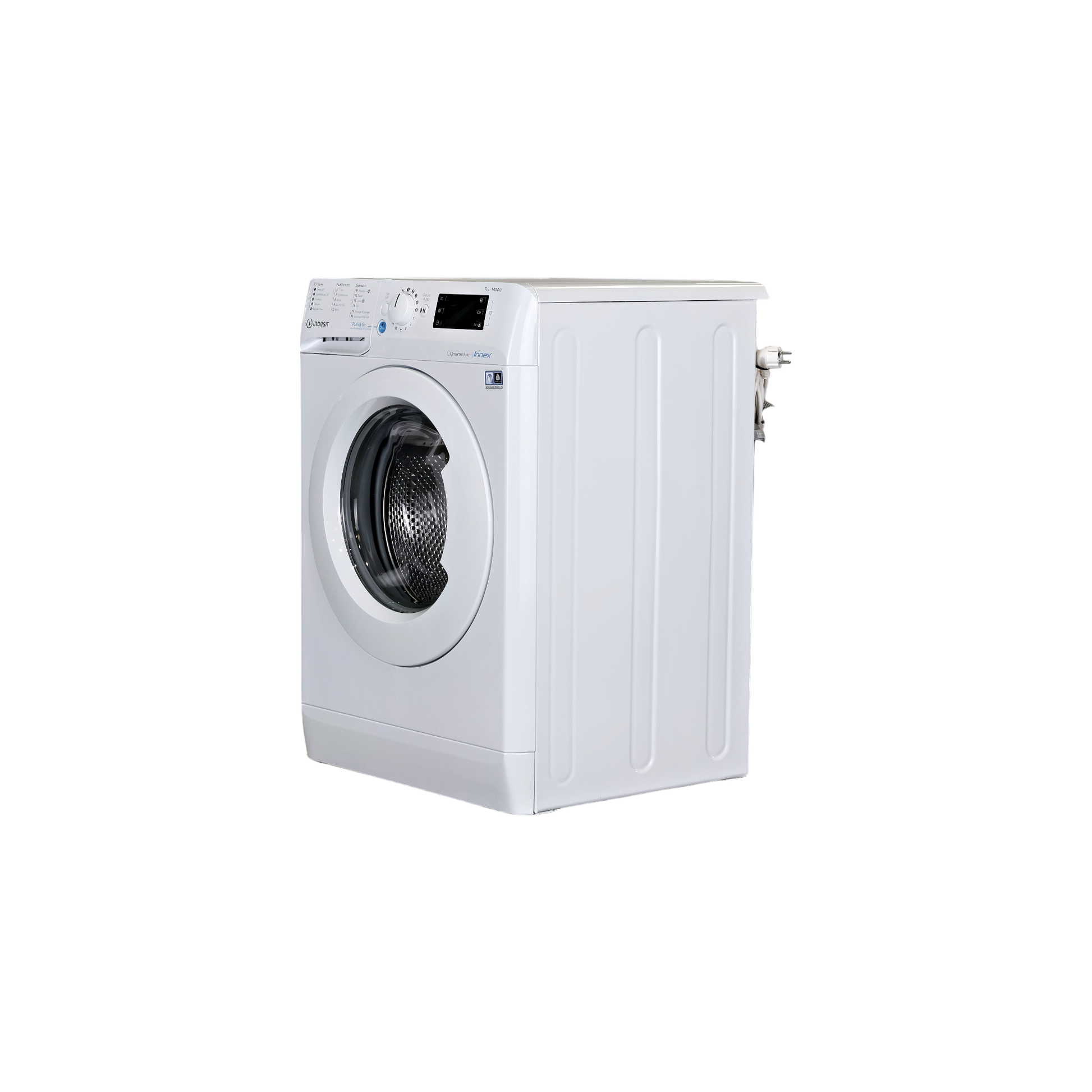 Lave-Linge Hublot 7 kg Reconditionné INDESIT BWE71484XWFRN : vue du côté gauche