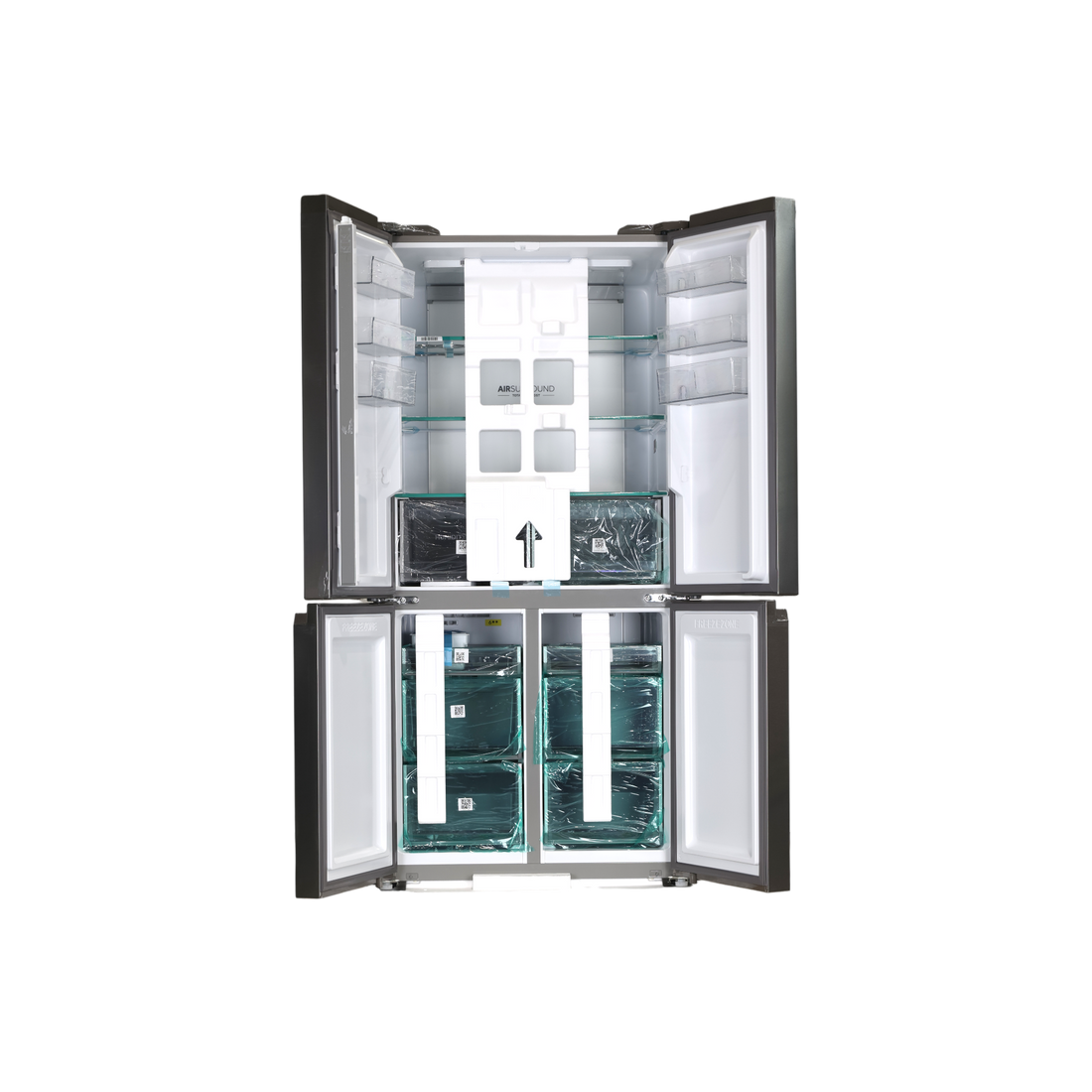 Réfrigérateur Multi-Portes 646 L Reconditionné HAIER HCR79F19ENMM : vue de l'intérieur