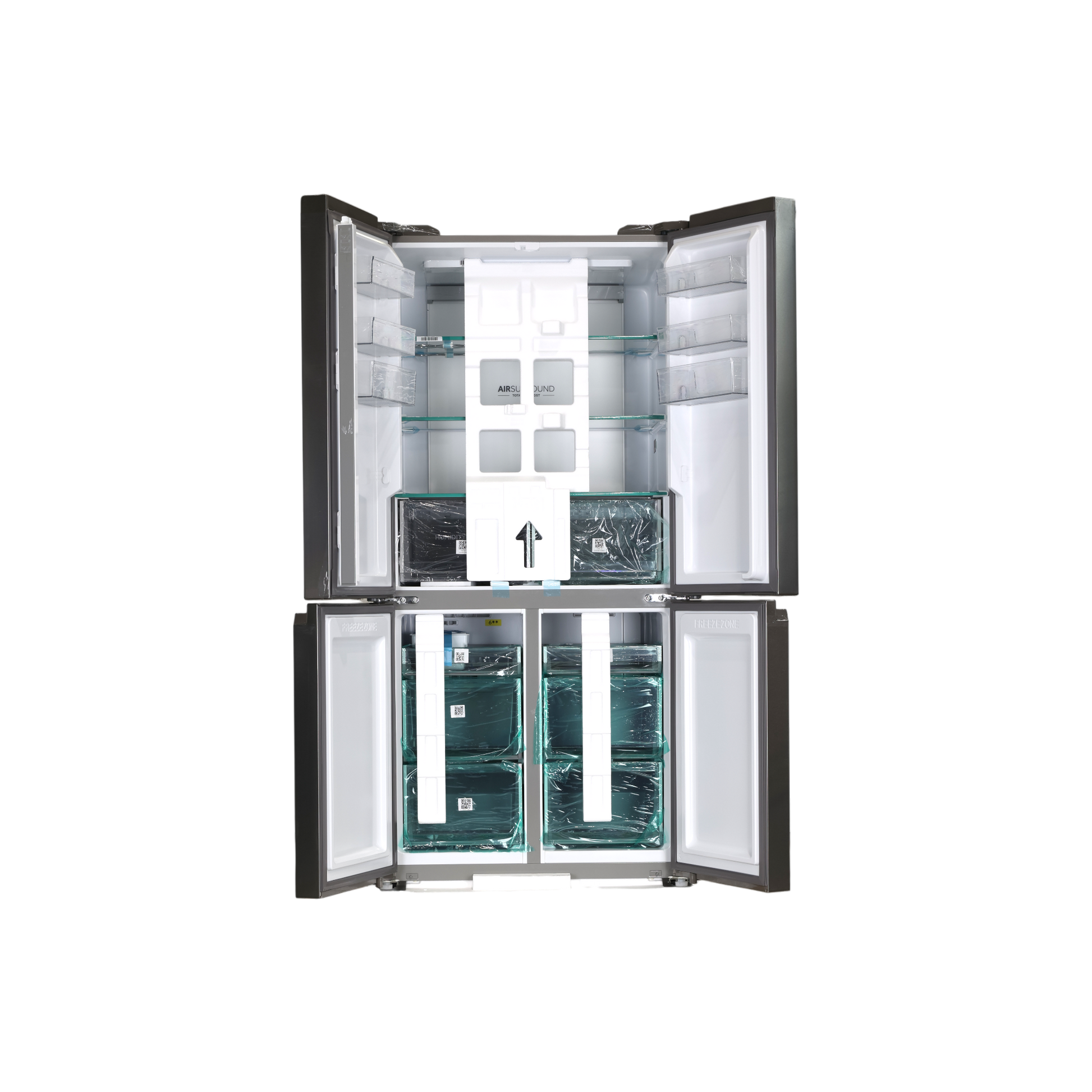 Réfrigérateur Multi-Portes 646 L Reconditionné HAIER HCR79F19ENMM : vue de l'intérieur