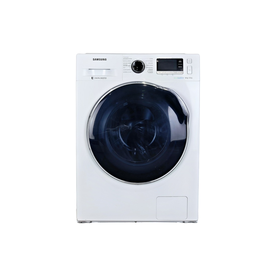 Lave-Linge Sechant 8 kg Reconditionné SAMSUNG WD80J6410AW : vue de face