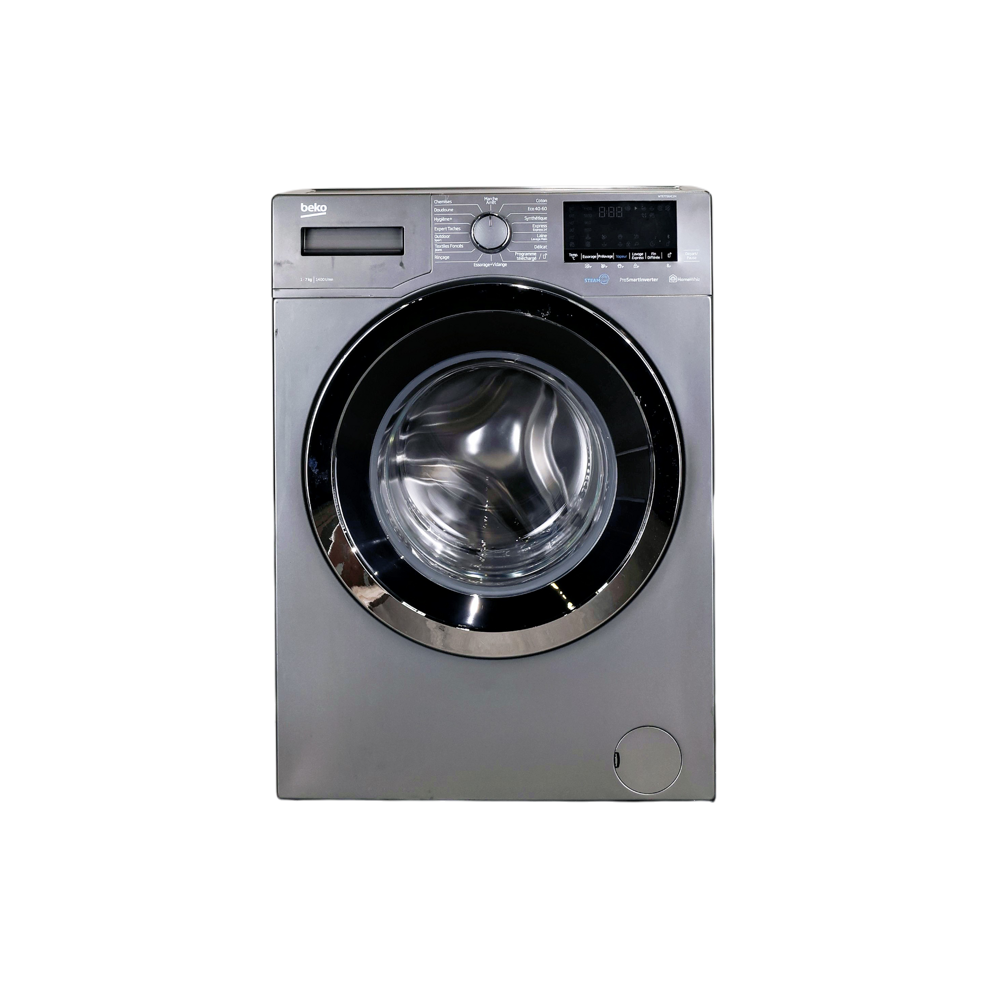 Lave-Linge Hublot 7 kg Reconditionné BEKO WTE7736XC2M : vue de face