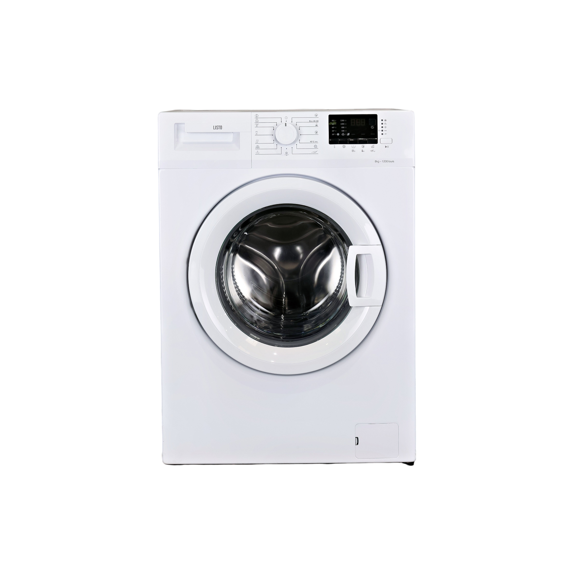 Lave-Linge Hublot 8 kg Reconditionné LISTO LF812-L2B : vue de face