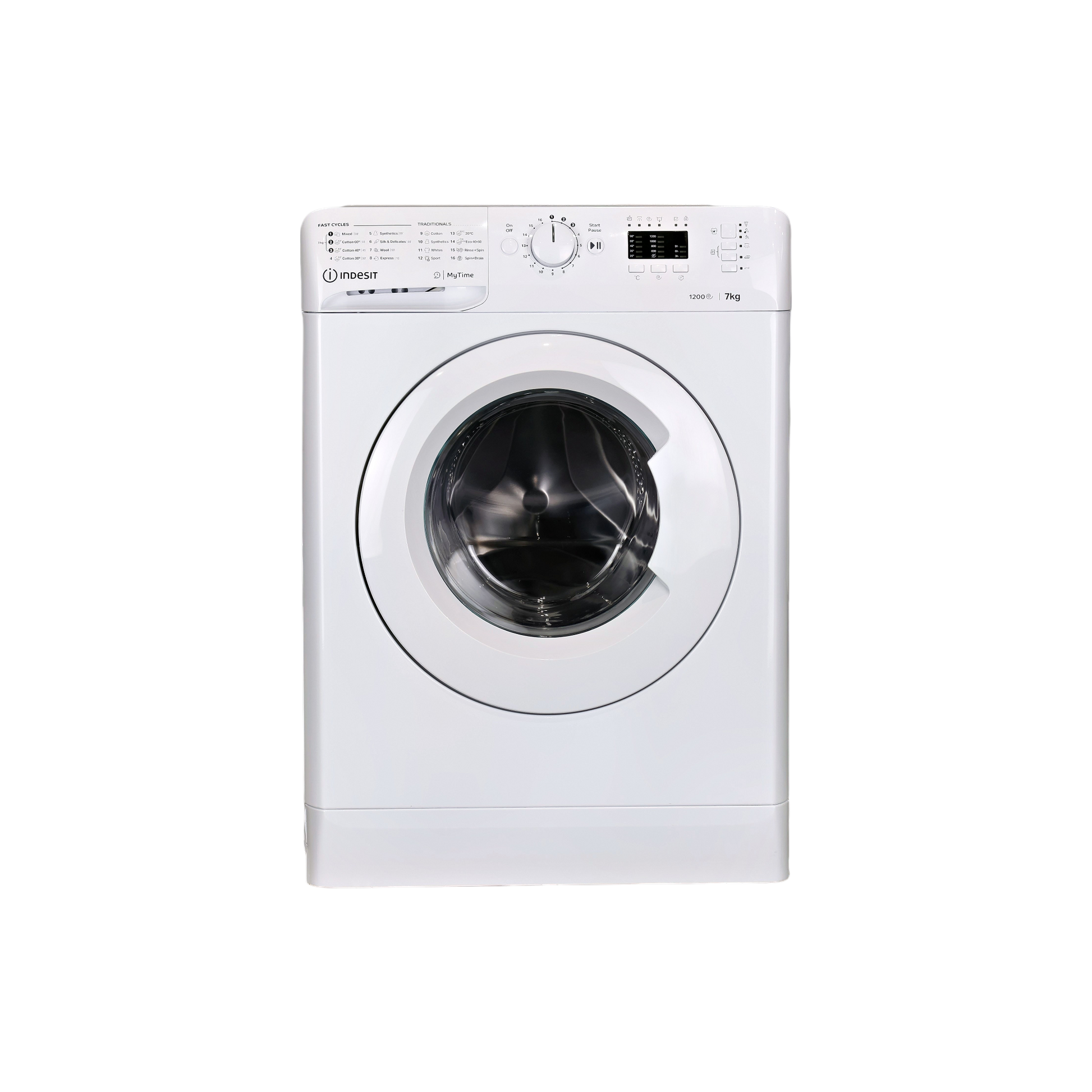 Lave-Linge Hublot 7 kg Reconditionné INDESIT MTWA71252WEE : vue de face