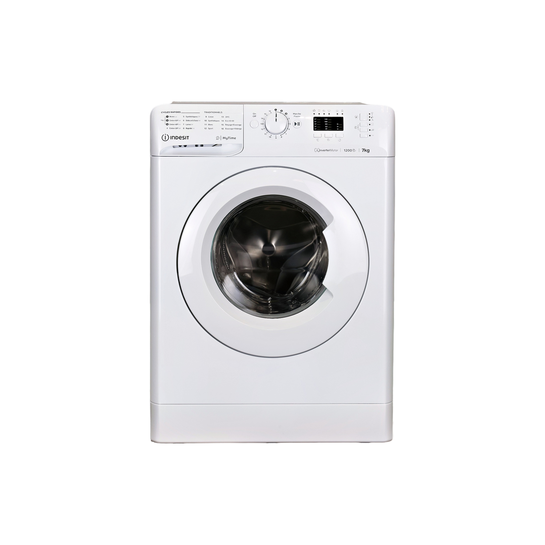 Lave-Linge Hublot 7 kg Reconditionné INDESIT MTWA71296WFR : vue de face