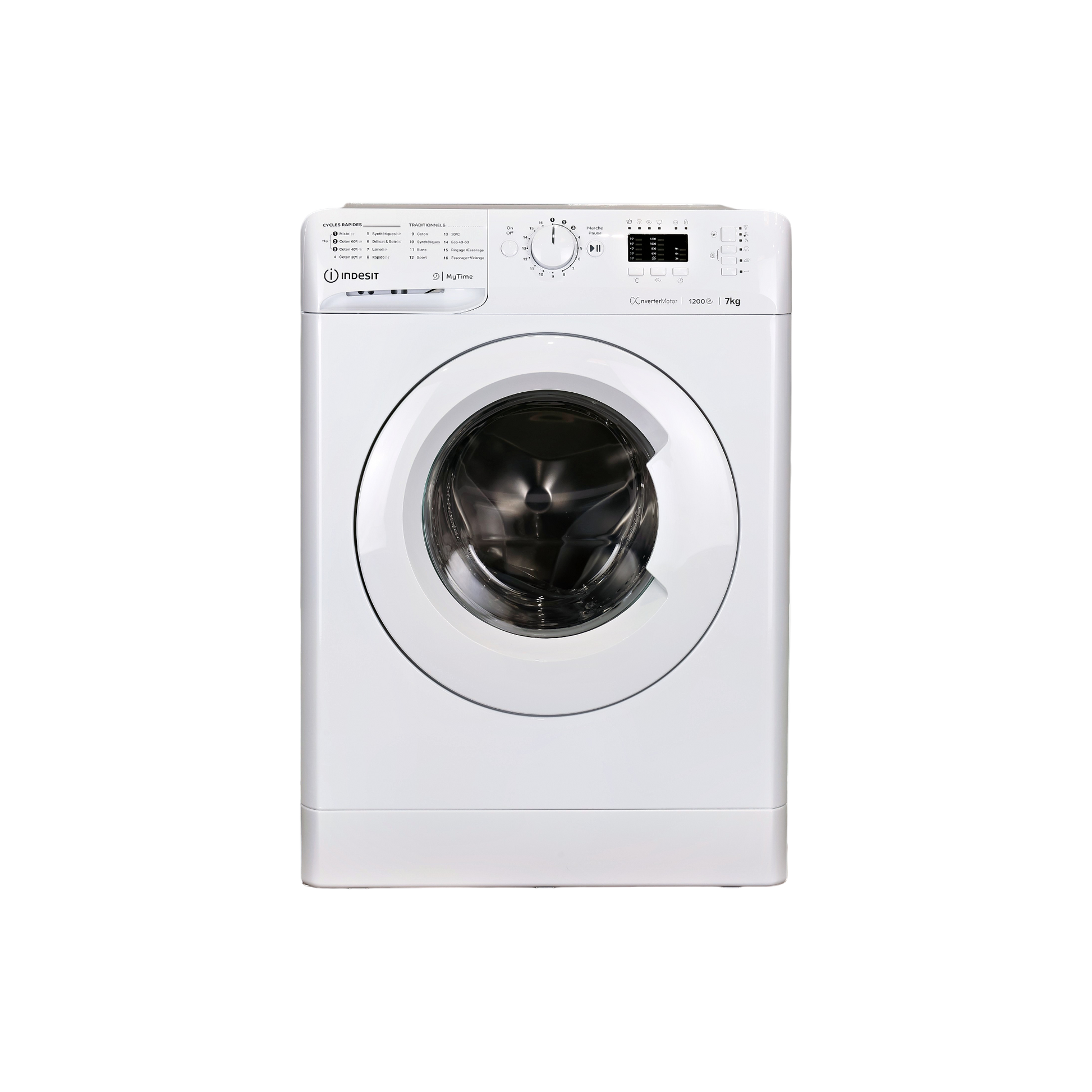 Lave-Linge Hublot 7 kg Reconditionné INDESIT MTWA71296WFR : vue de face