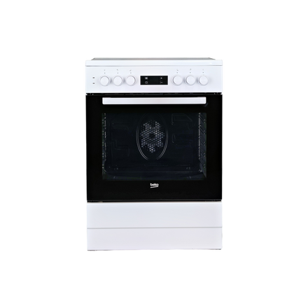 Cuisinière Vitrocéramique  Reconditionné BEKO FSE67300WCS : vue de face