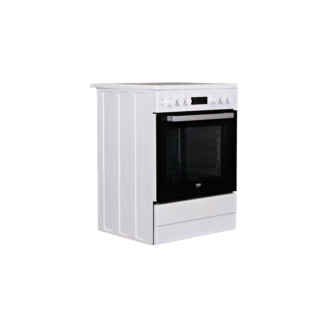 Cuisinière Vitrocéramique  Reconditionné BEKO FSE67300WCS : vue du côté droit