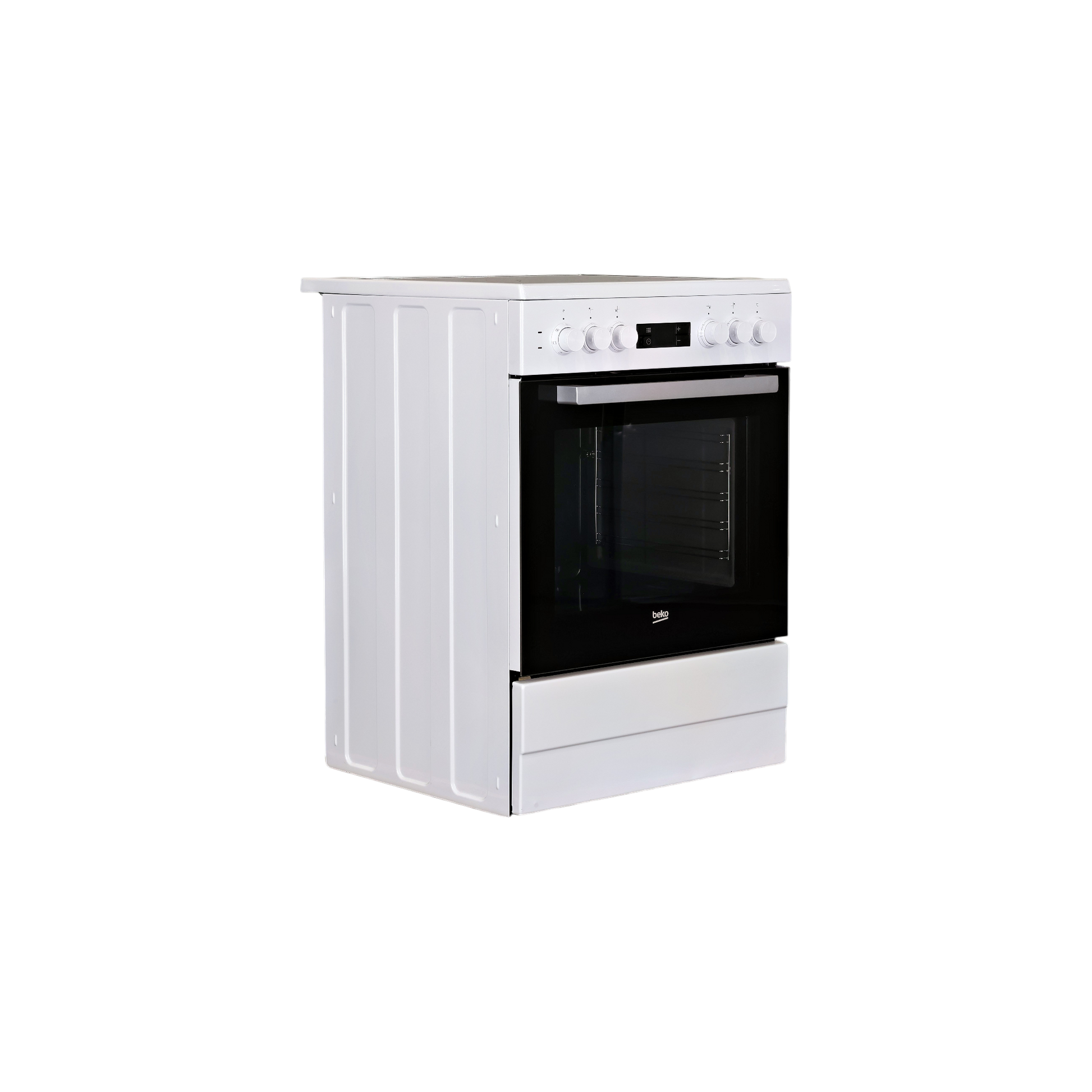 Cuisinière Vitrocéramique  Reconditionné BEKO FSE67300WCS : vue du côté droit