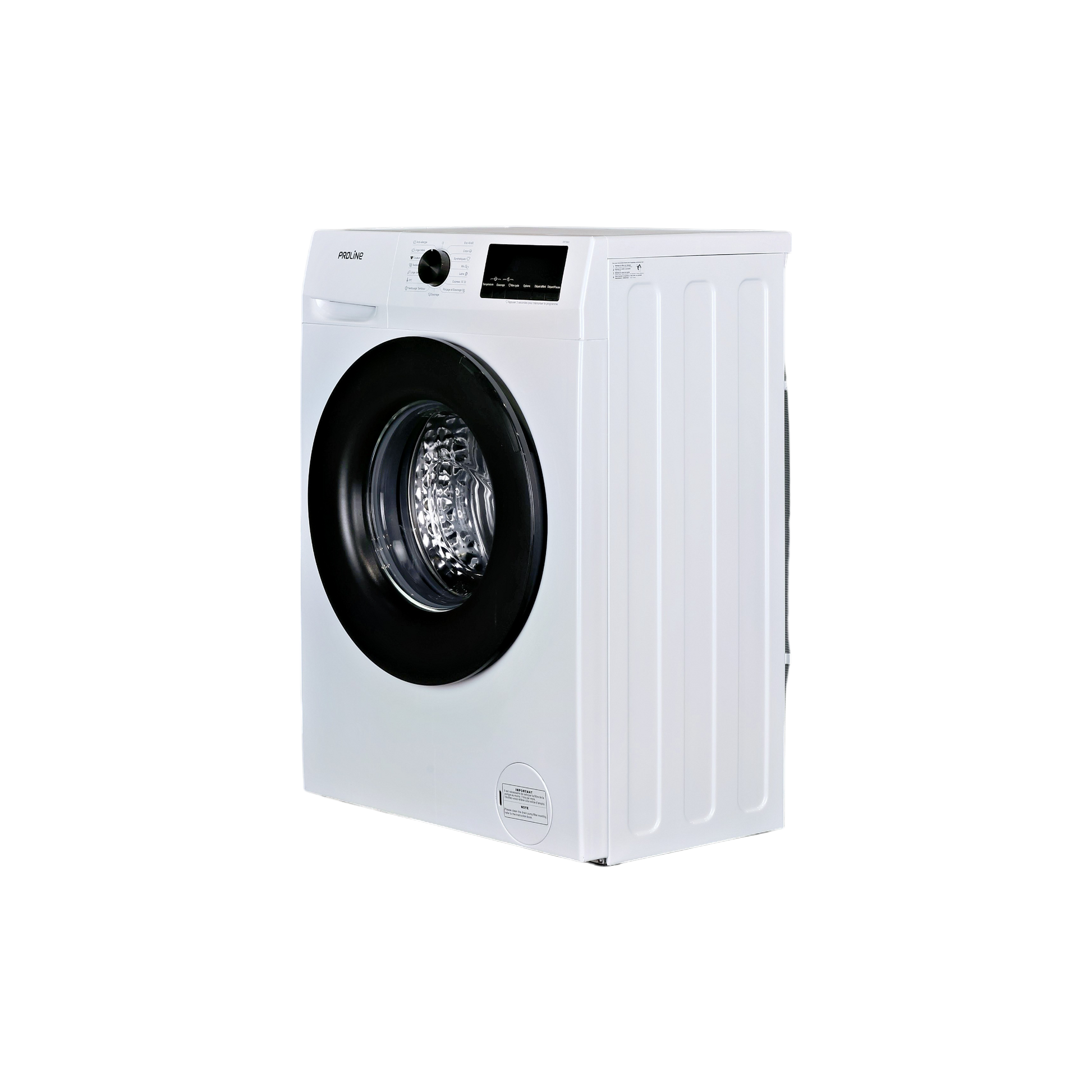 Lave-Linge Hublot 7 kg Reconditionné PROLINE FP7WH : vue du côté gauche