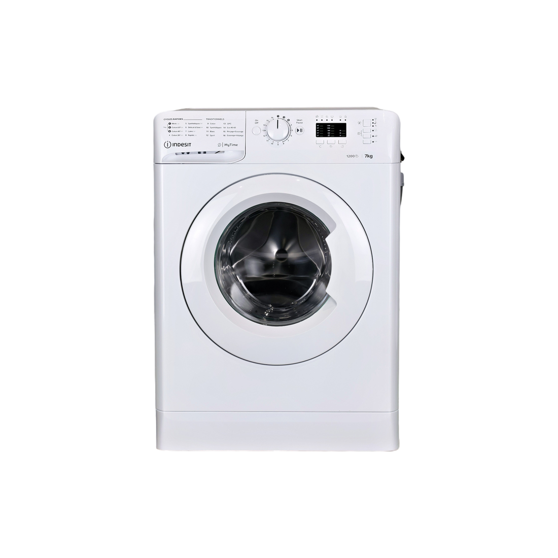 Lave-Linge Hublot 7 kg Reconditionné INDESIT MTWA71296WFR : vue de face