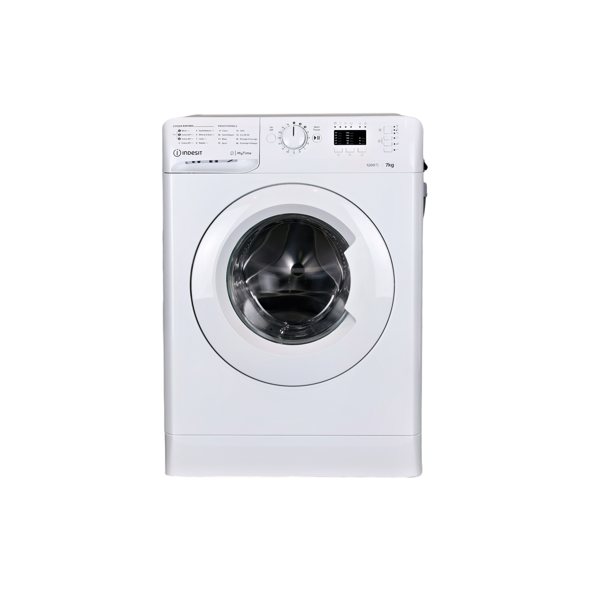 Lave-Linge Hublot 7 kg Reconditionné INDESIT MTWA71296WFR : vue de face