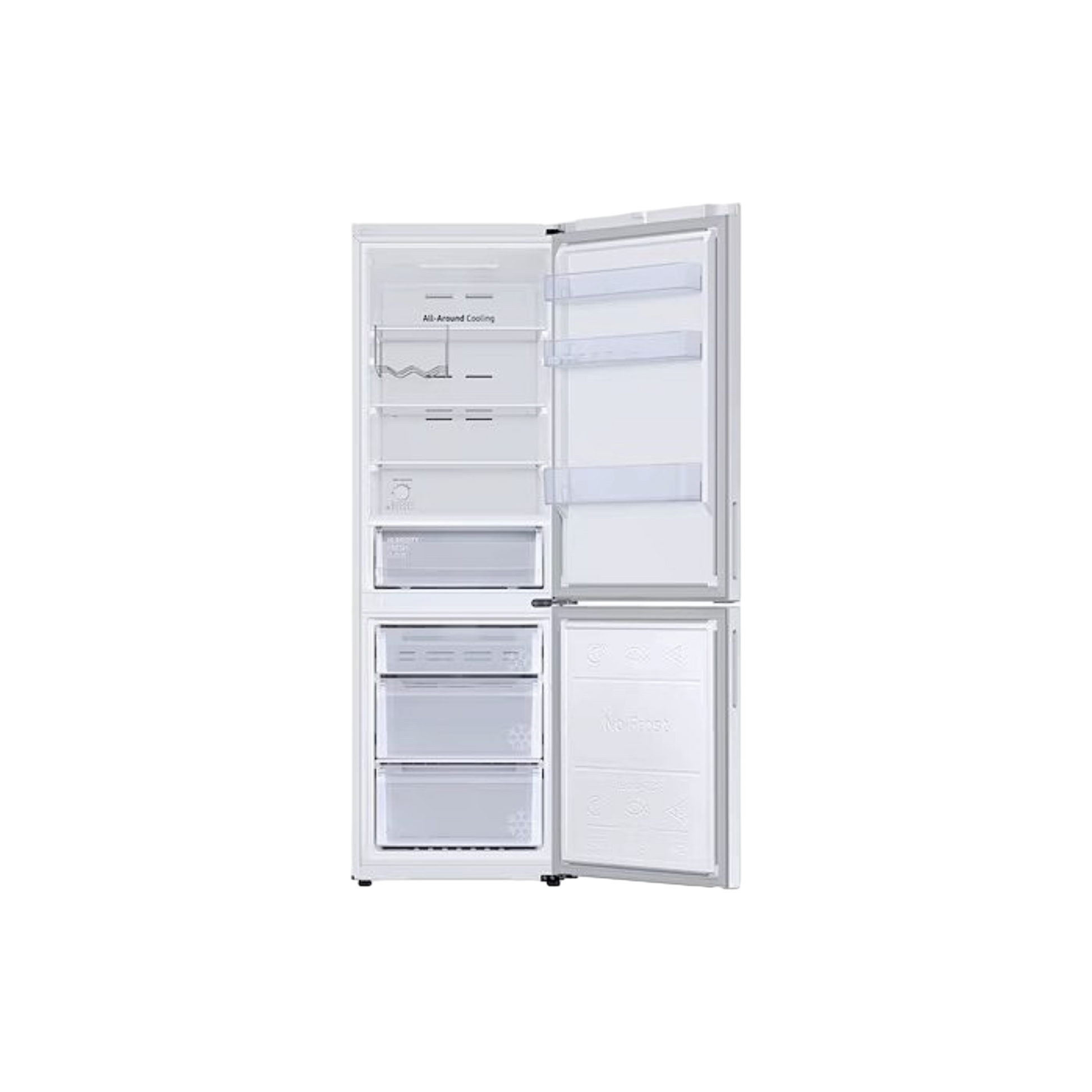 Réfrigérateur Avec Congélateur 344 L Reconditionné SAMSUNG RB33B612EWW : vue du côté droit