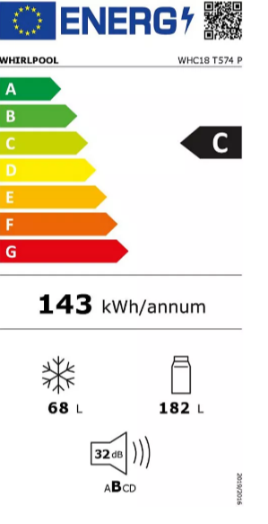 Réfrigérateur Encastrable 250 L Reconditionné WHIRLPOOL WHC18T574P : détails
