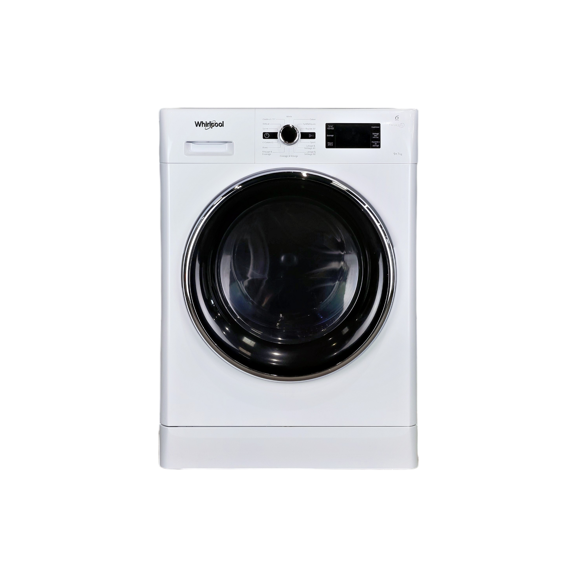 Lave-linge sechant 9 kg Reconditionné WHIRLPOOL FWDG97168BXFR