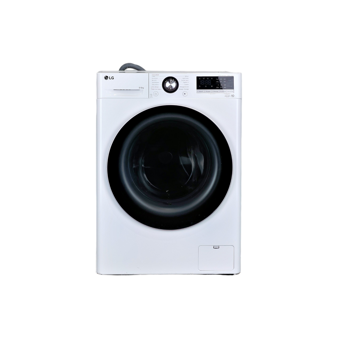 Lave-Linge Sechant 8 kg Reconditionné LG F864V31WRS : vue de face