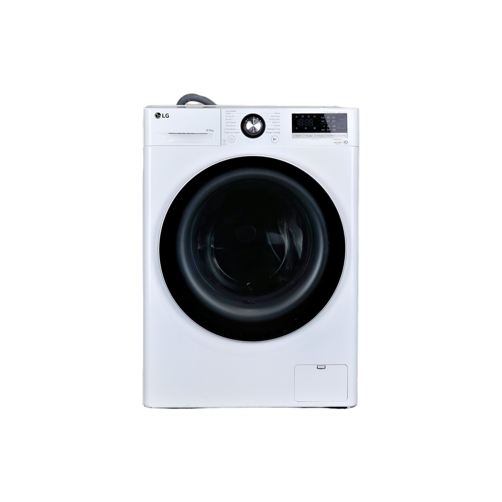 Lave-Linge Sechant 8 kg Reconditionné LG F864V31WRS : vue de face