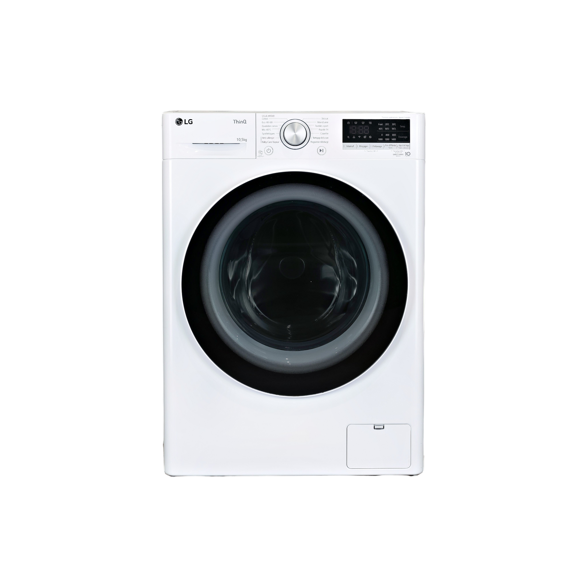 Lave-Linge Hublot 10.5 kg Reconditionné LG F14V40WHS : vue de face