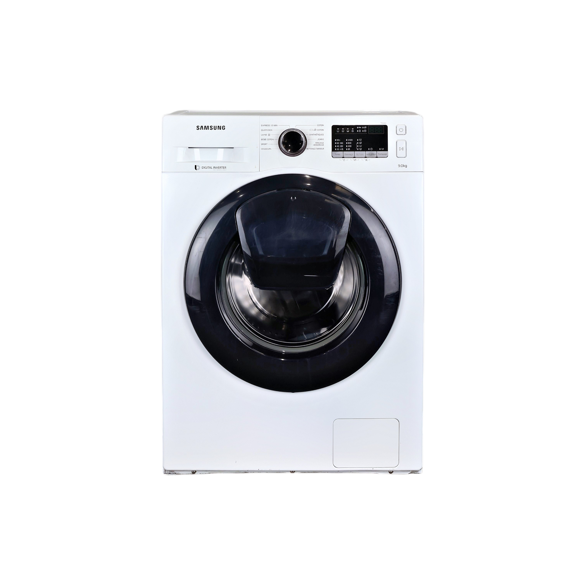 Lave-Linge Hublot 9 kg Reconditionné SAMSUNG WW90K44305W : vue de face