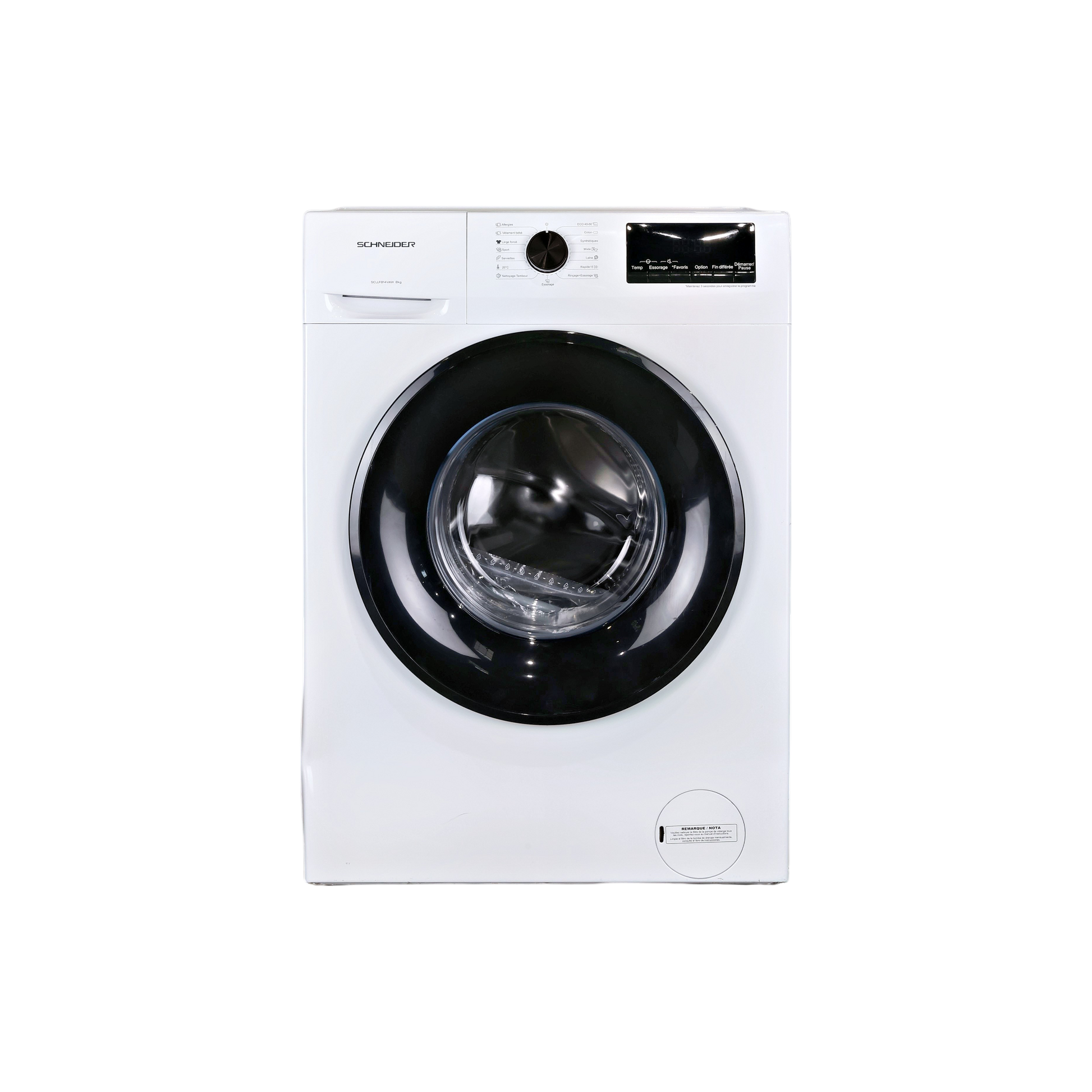 Lave-linge hublot 8 kg Reconditionné SCHNEIDER SCLLF814VAW