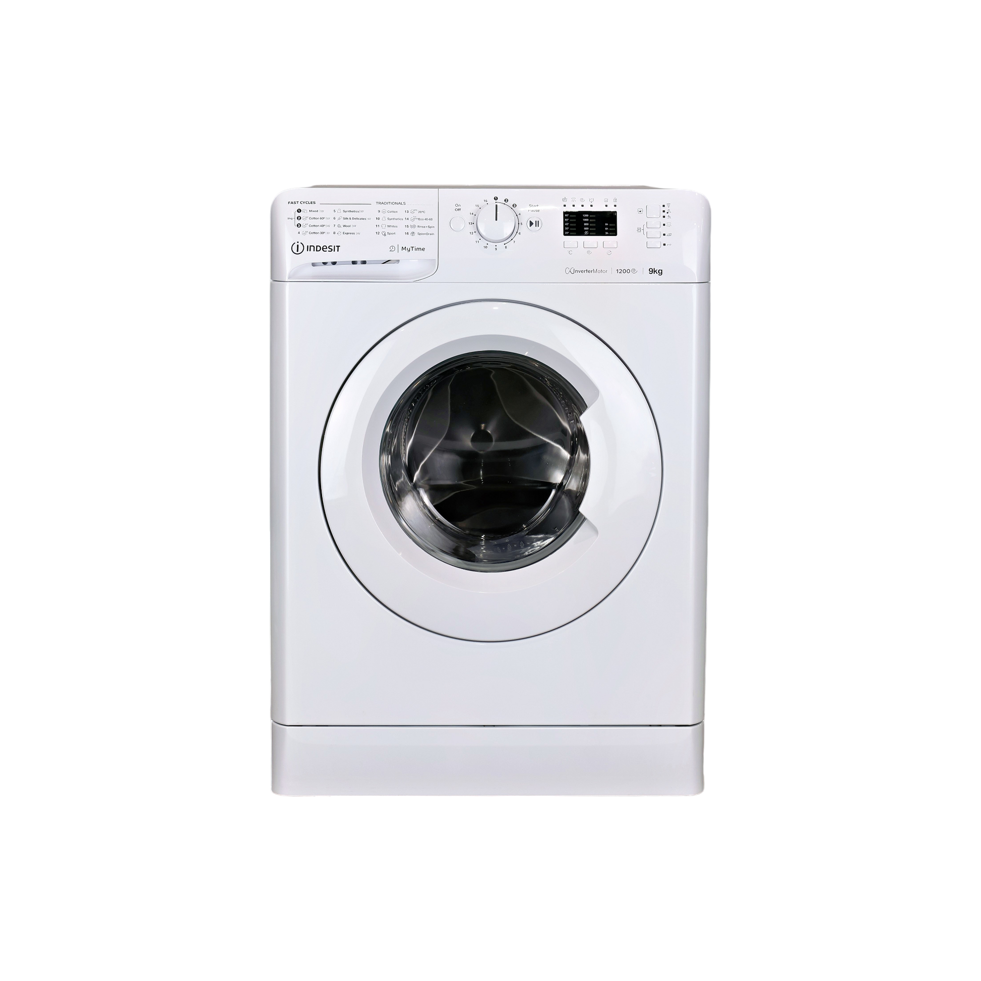 Lave-Linge Hublot 9 kg Reconditionné INDESIT MTWA91295WEE : vue de face