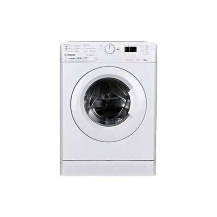 Lave-Linge Hublot 9 kg Reconditionné INDESIT MTWA91295WEE : vue de face
