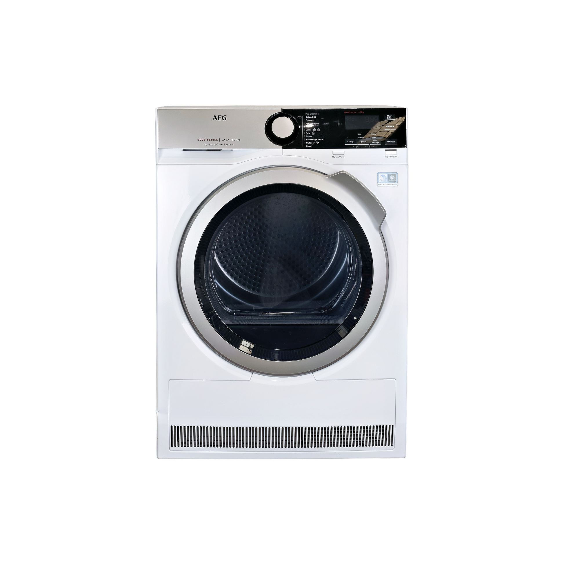 Seche-Linge Pompe À Chaleur 9 kg Reconditionné AEG T8DED954E : vue de face