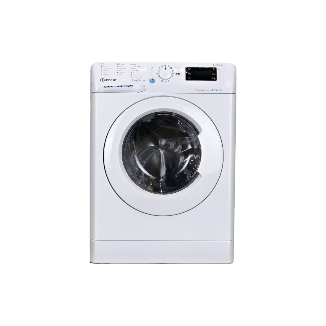 Lave-Linge Hublot 7 kg Reconditionné INDESIT BWE71484XWFRN : vue de face