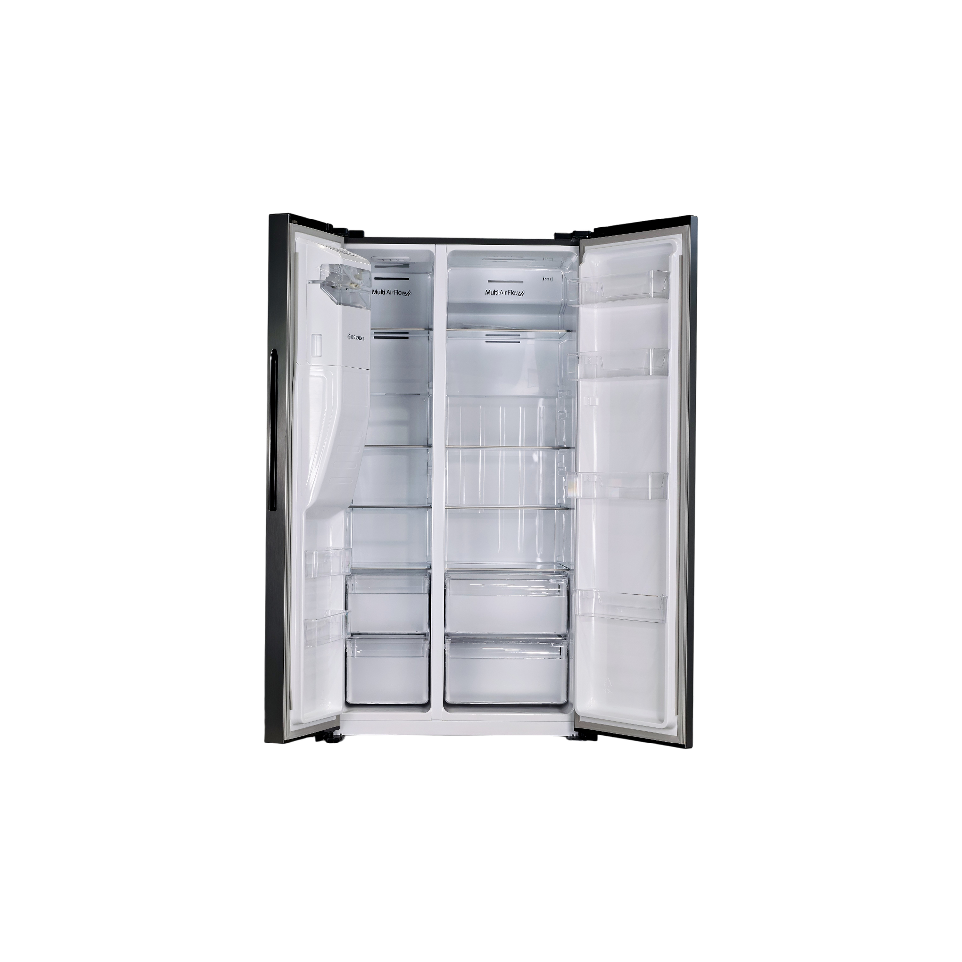 Réfrigérateur Américain 566 L Reconditionné HISENSE RS5P535NPCE : vue de l'intérieur