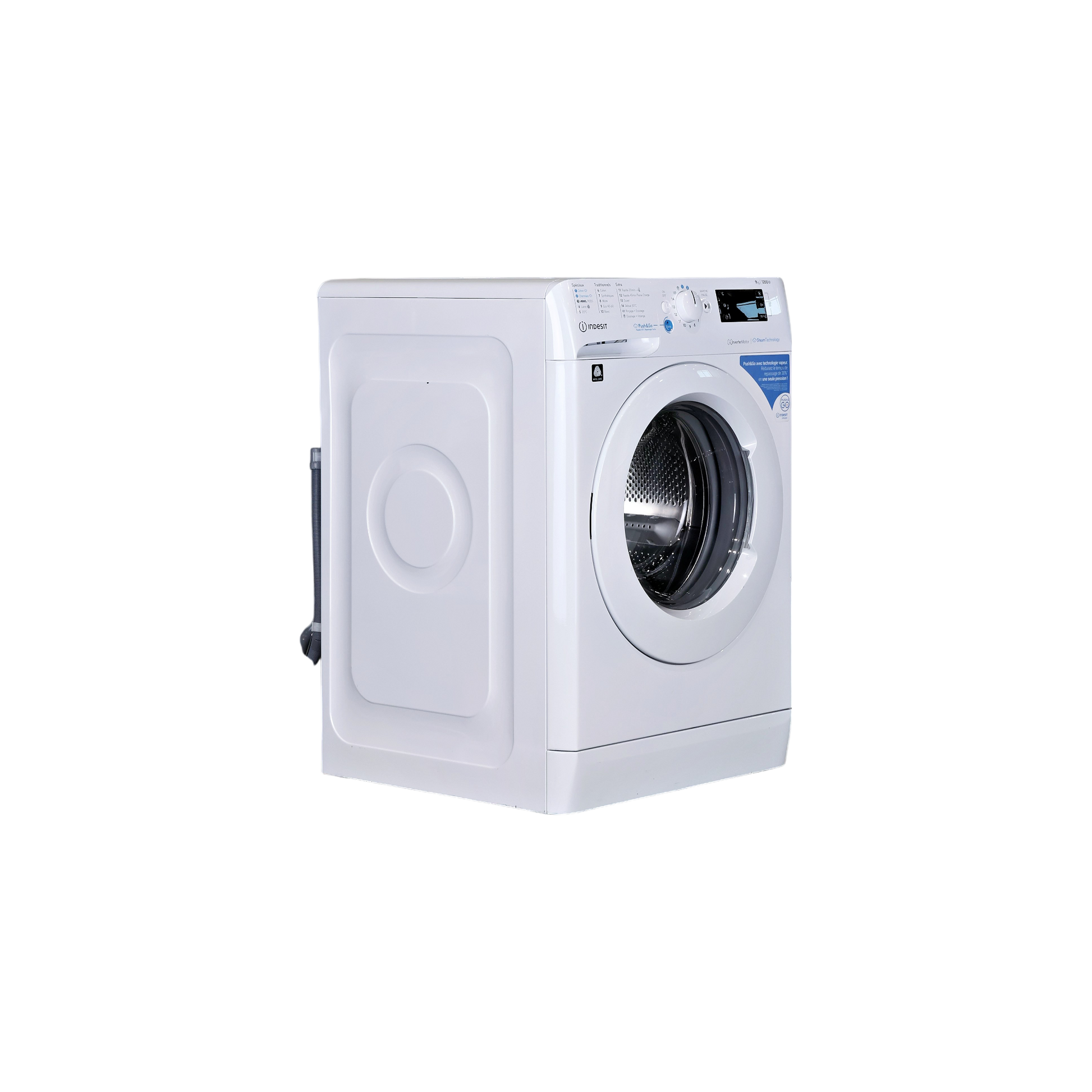Lave-Linge Hublot 9 kg Reconditionné INDESIT BWE91296XWVFR : vue du côté droit