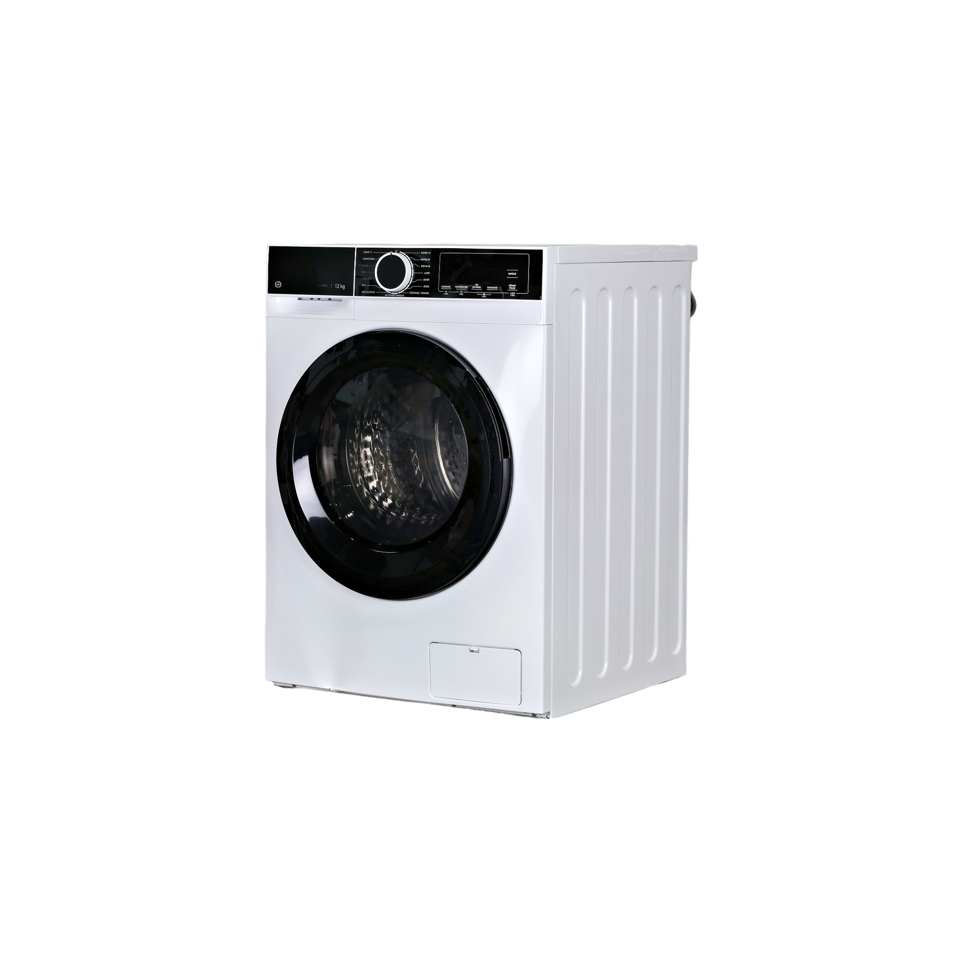 Lave-Linge Hublot 12 kg Reconditionné ESSENTIEL B ELF1214-3B : vue du côté gauche